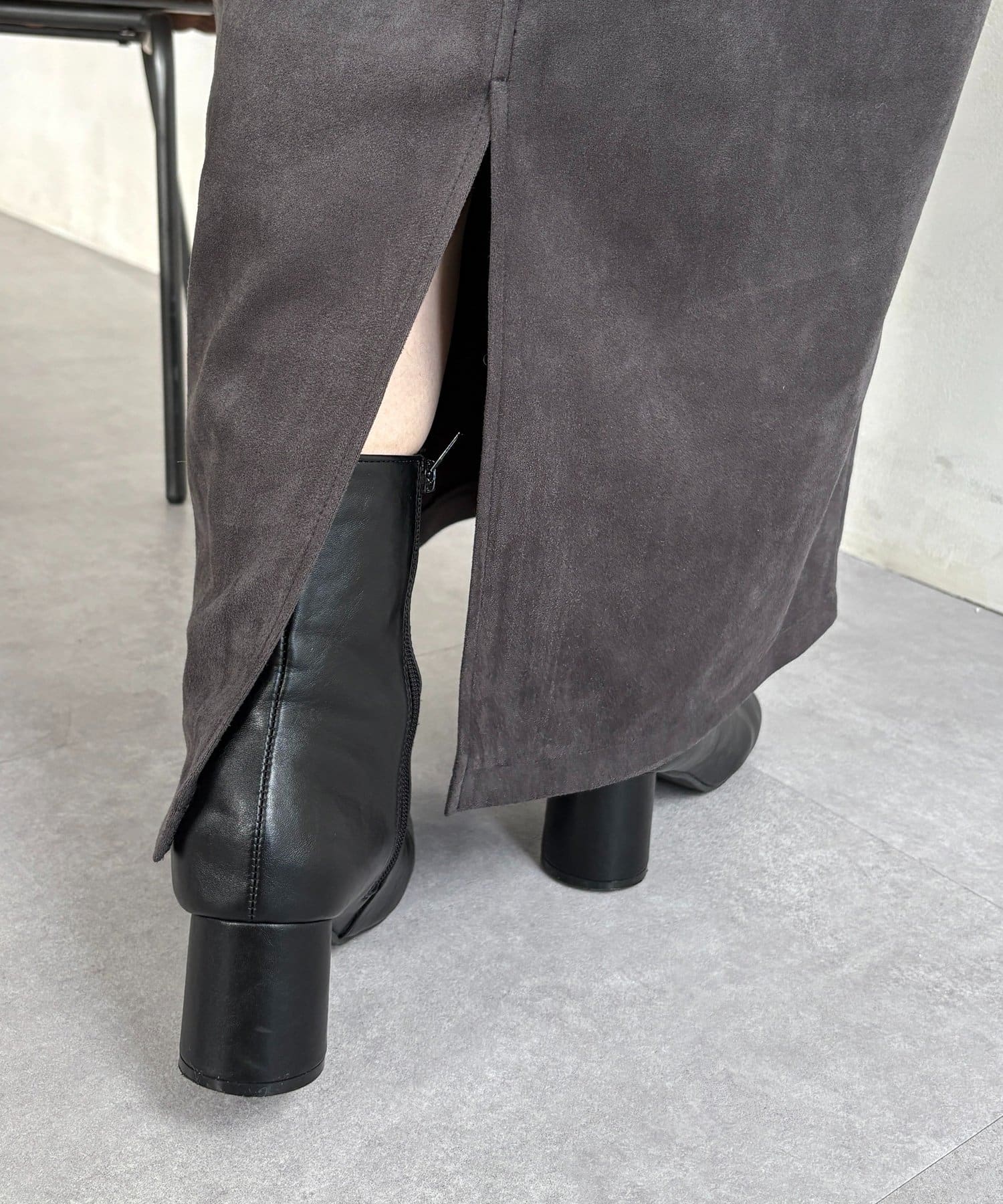 Thevon.(ゼヴォン) Fスエードビスチェ風キャミワンピース