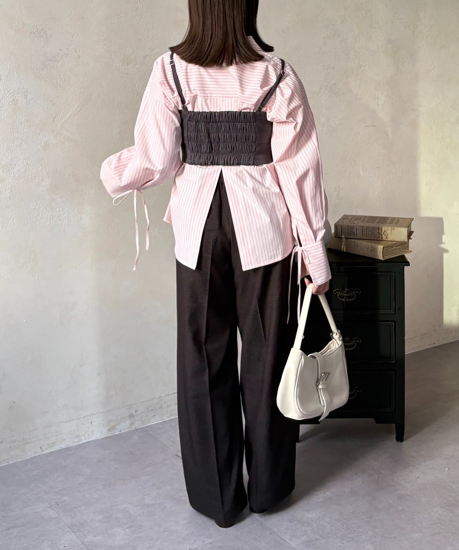 Thevon.(ゼヴォン) ビスチェ×袖リボンシャツ