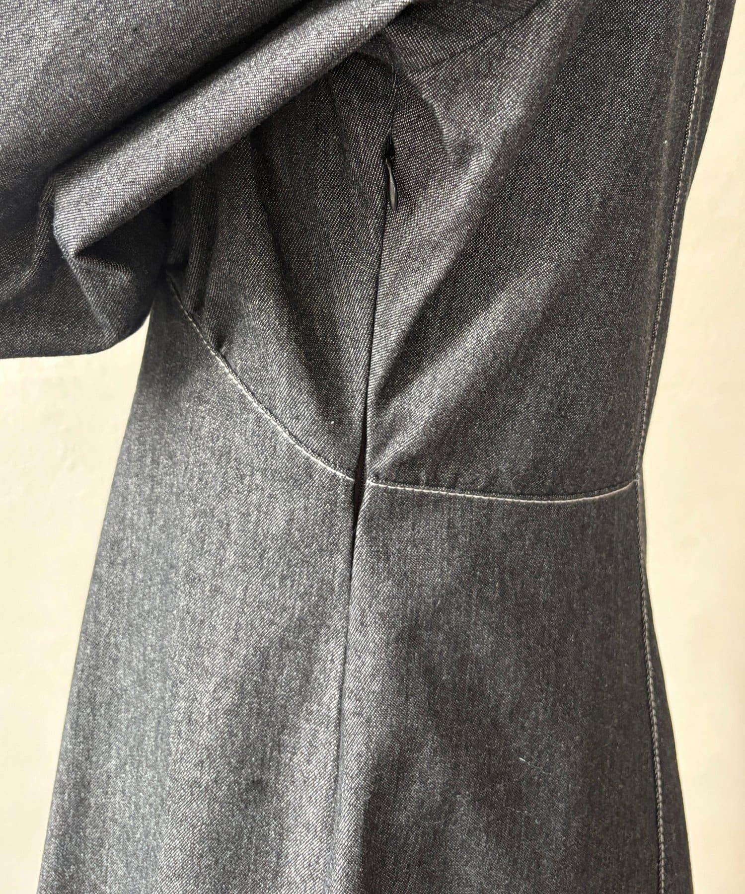 Thevon.(ゼヴォン) パフスリーブデニムマーメイドワンピース