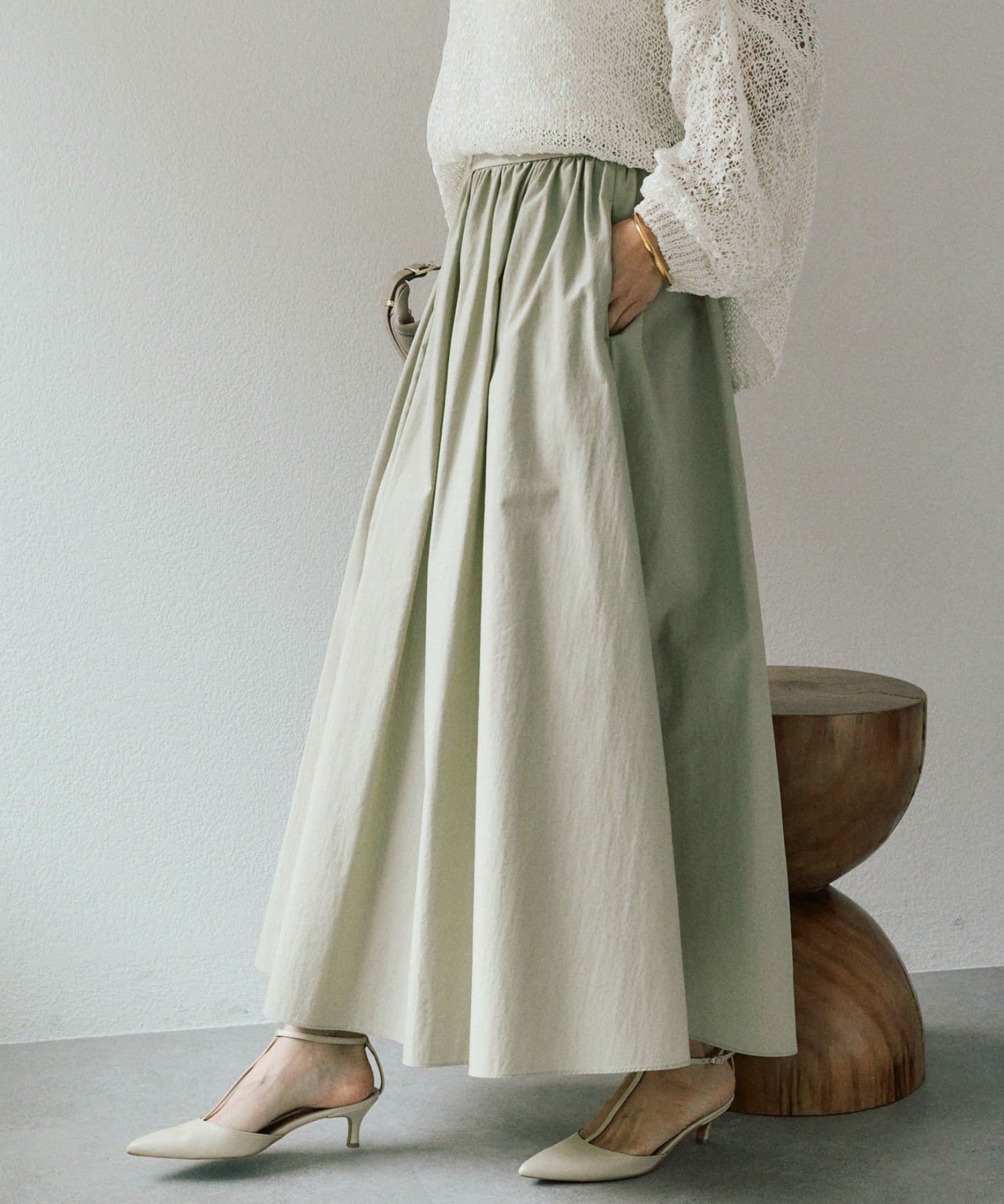 RIVE DROITE(リヴドロワ) 予約【セットアップ対応可】フォルムギャザースカート