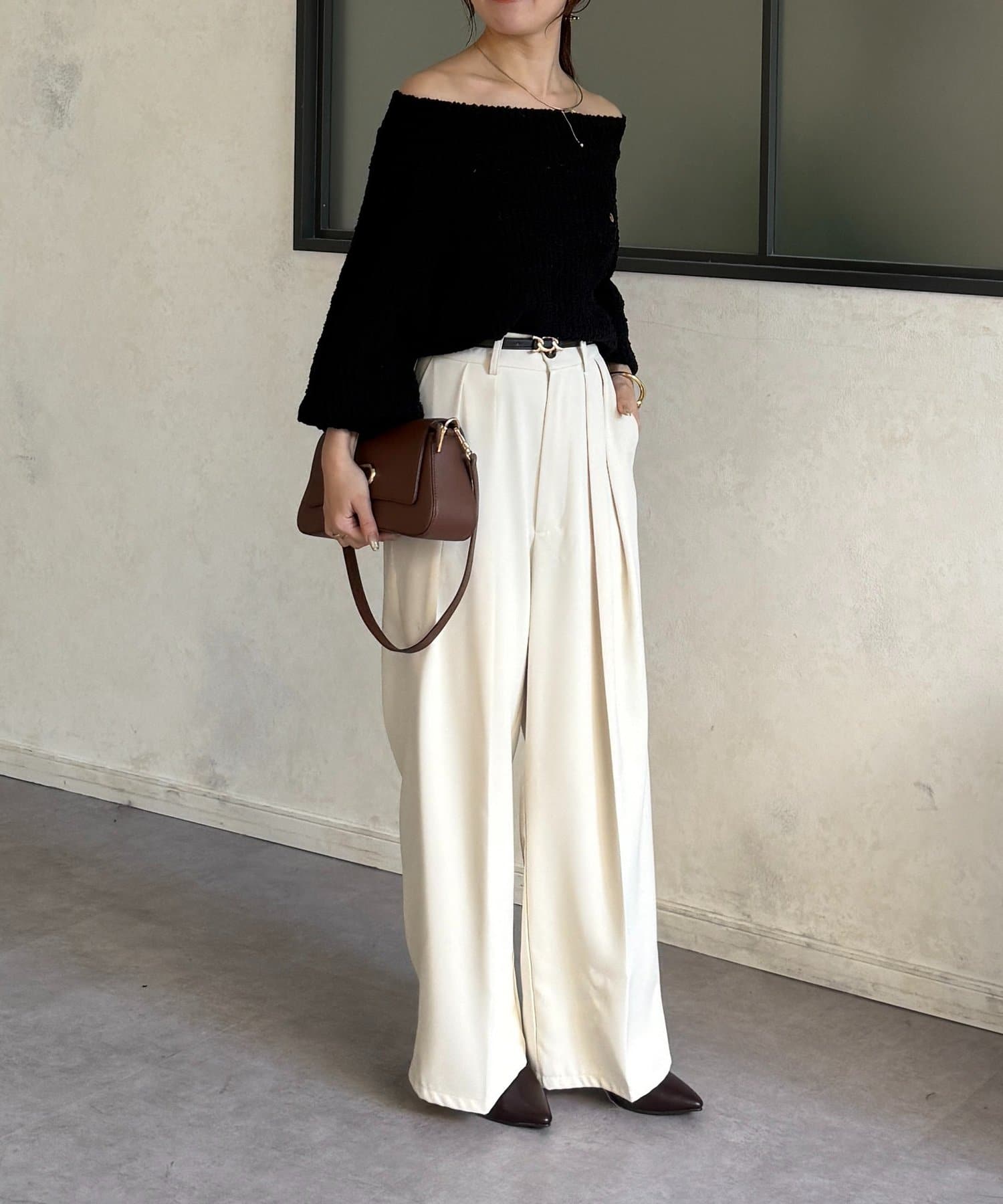 Thevon.(ゼヴォン) ポコポコヤーンボートネックニット