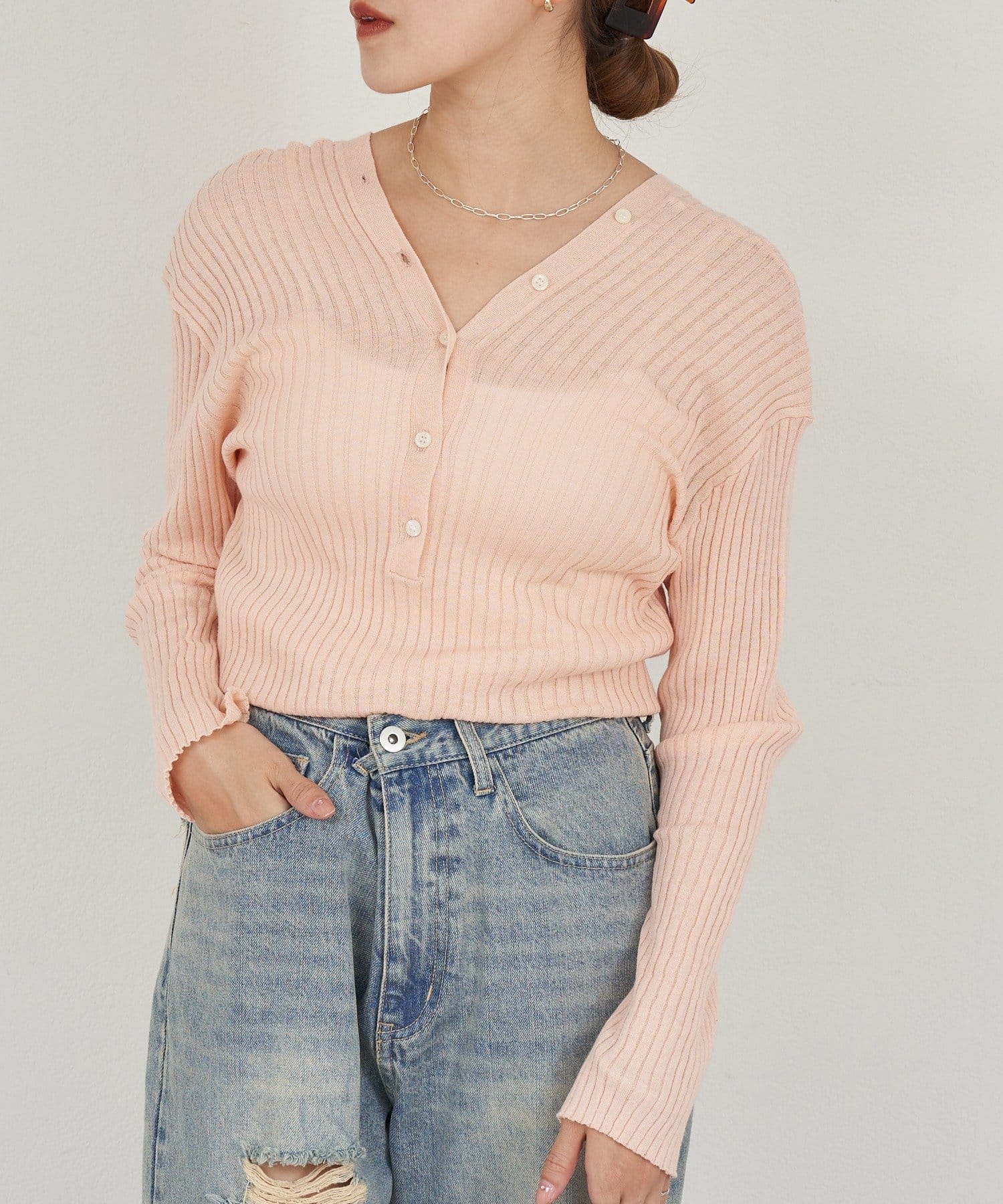 SHENERY(シーナリー) 【26SS予約】2WAYリブカーディガン