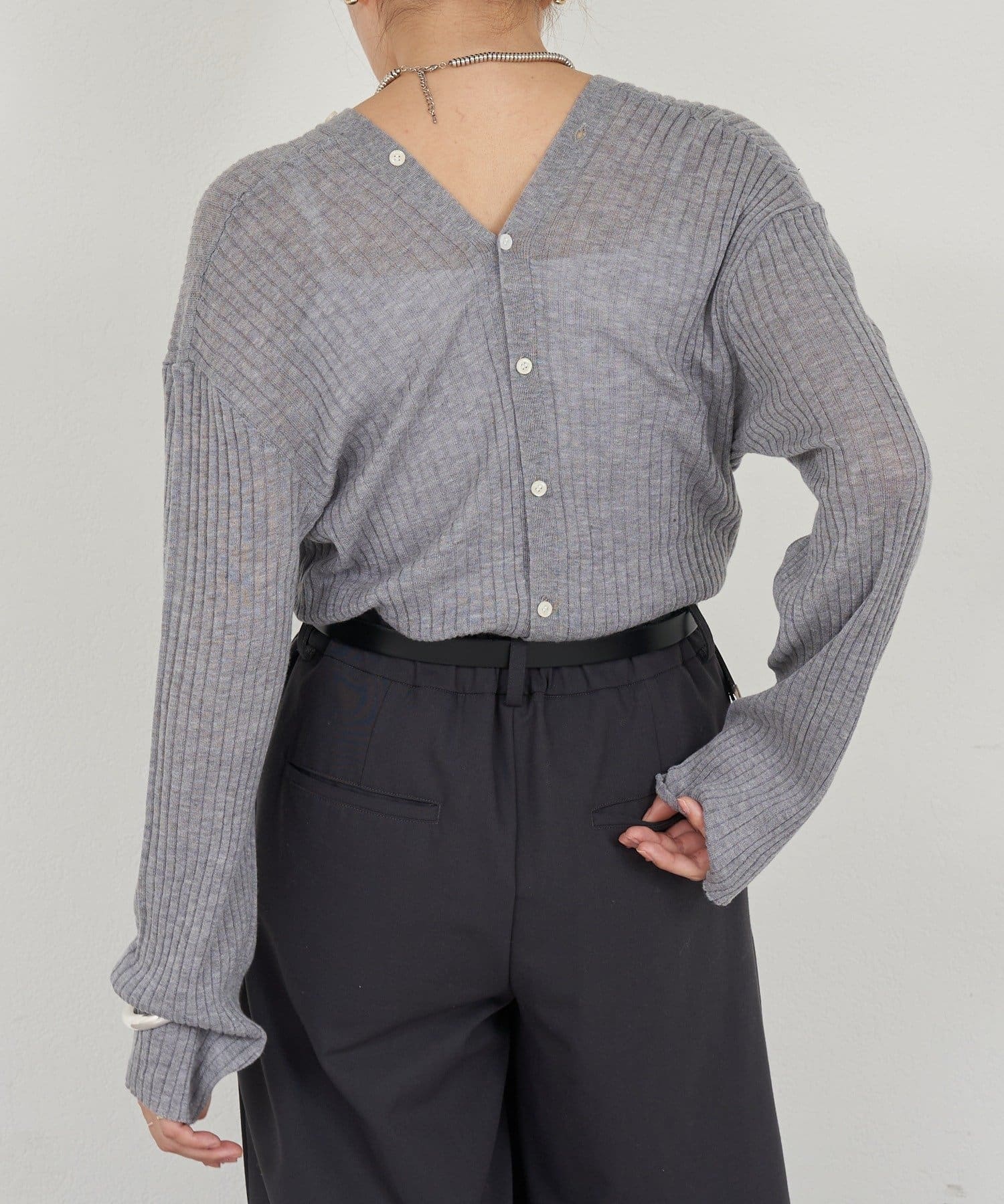 SHENERY(シーナリー) 【26SS予約】2WAYリブカーディガン