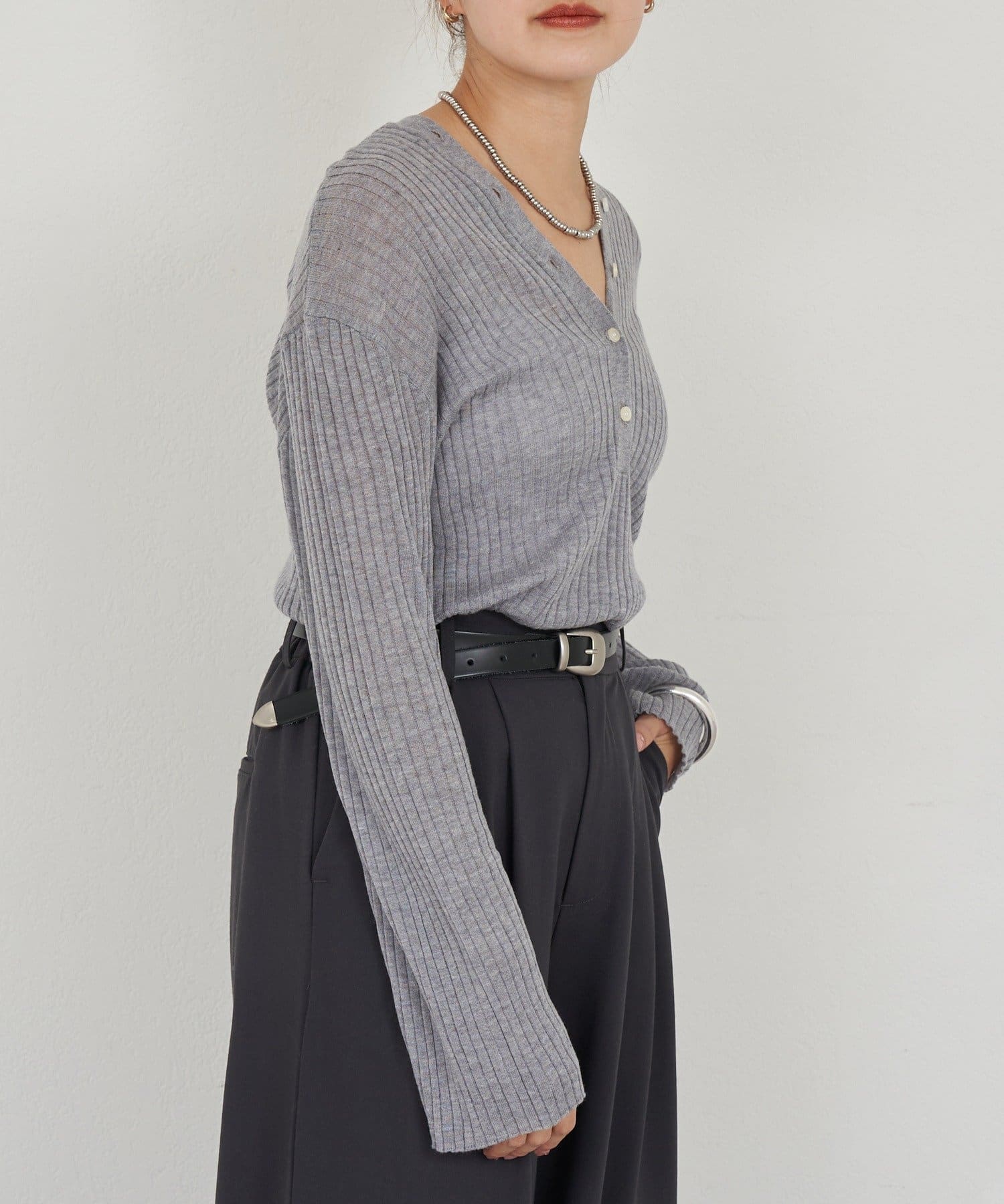 SHENERY(シーナリー) 2WAYリブカーディガン