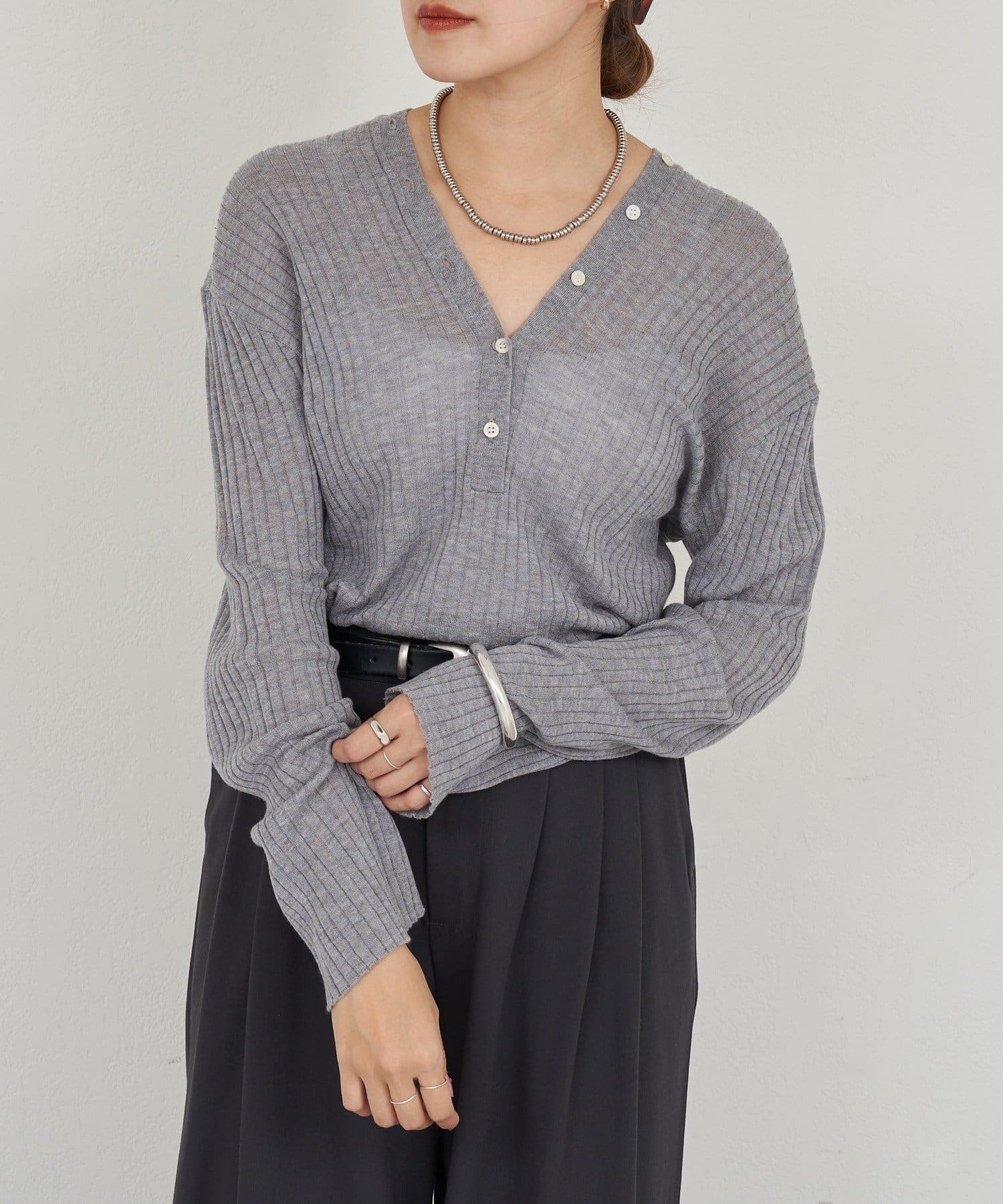 SHENERY(シーナリー) 【26SS予約】2WAYリブカーディガン