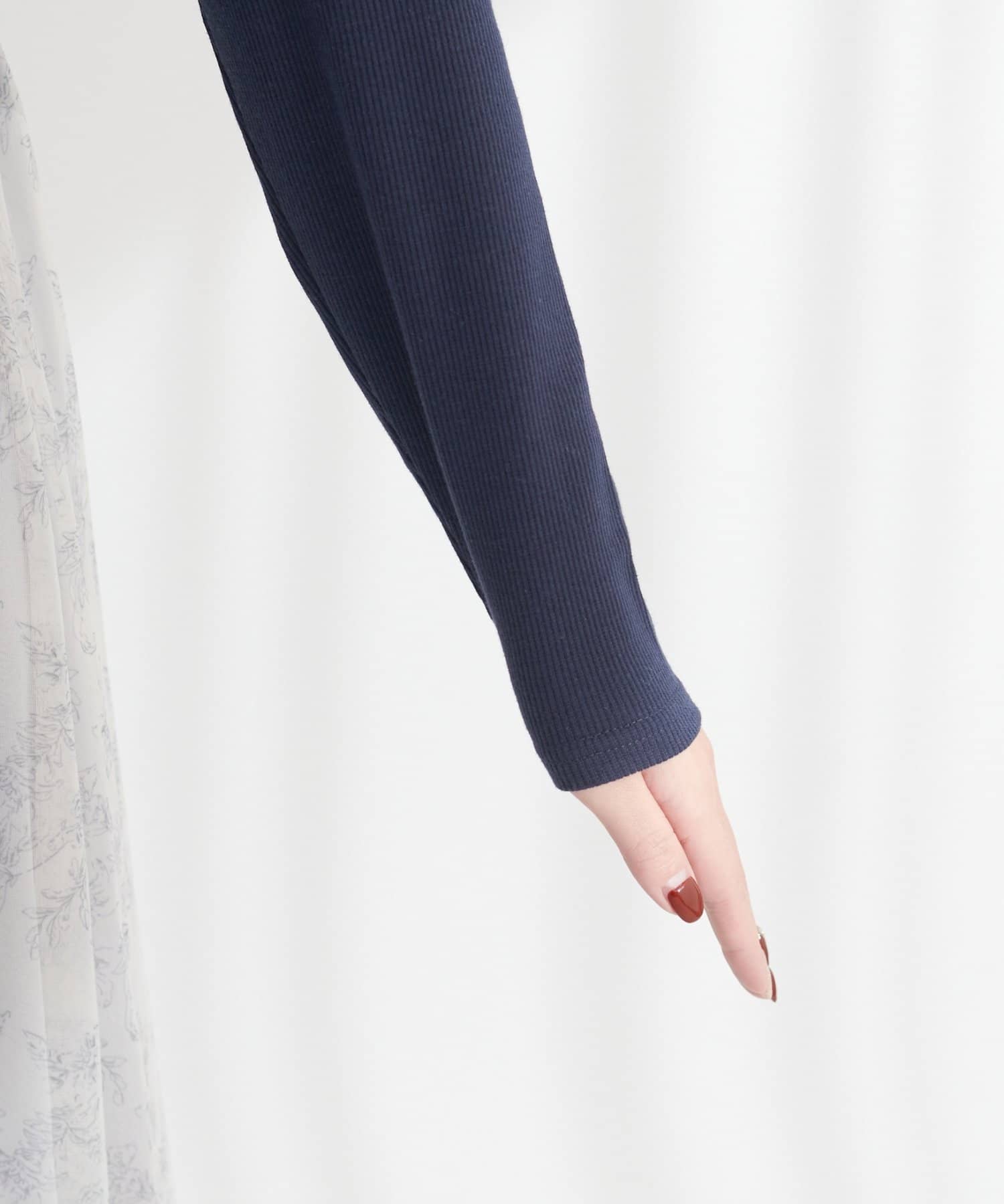 natural couture(ナチュラルクチュール) 花柄チュールワンピース