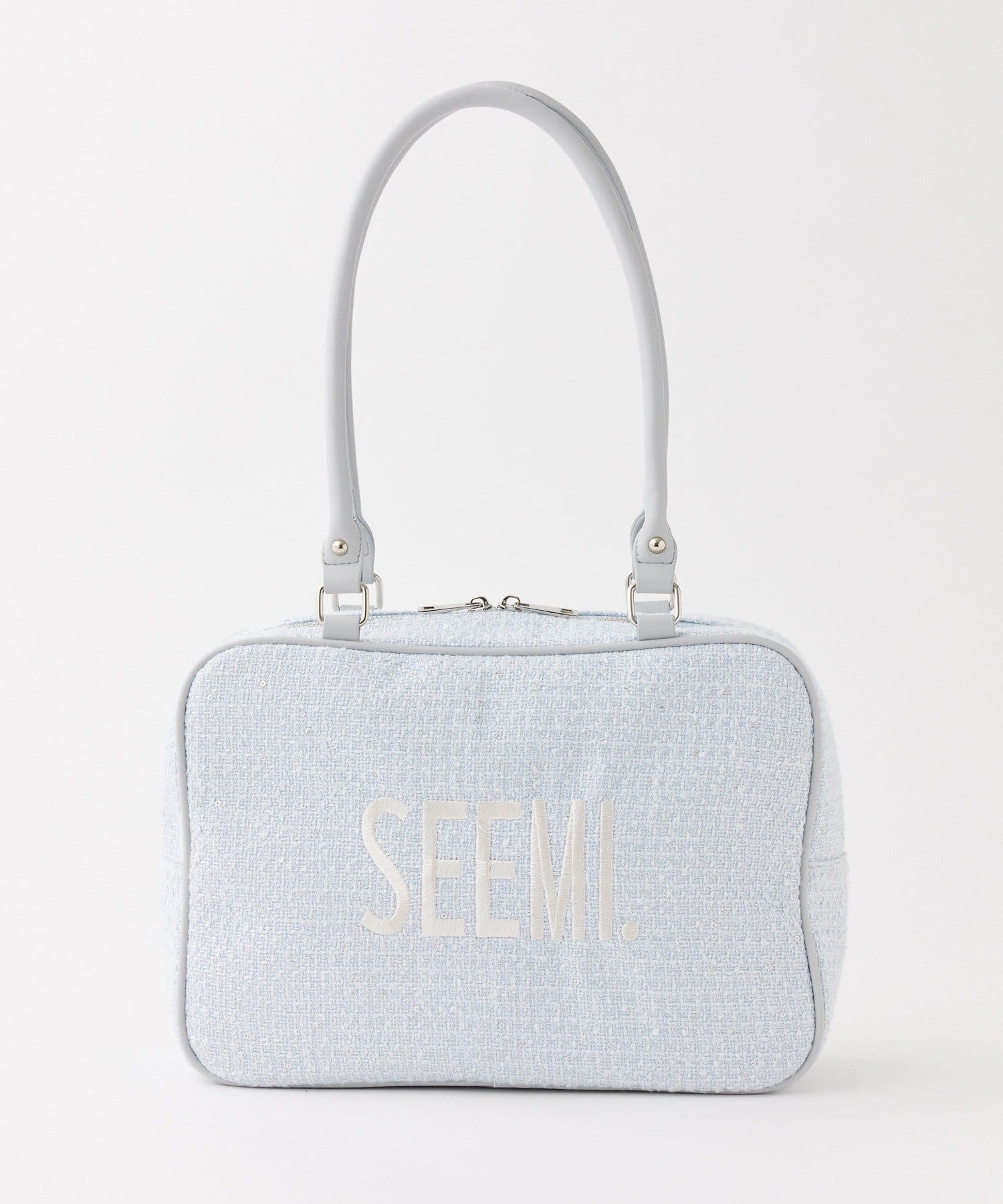 Seemi.by NICE CLAUP(シーミーバイナイスクラップ) 【Seemi】ツイードスクエアボストンバック