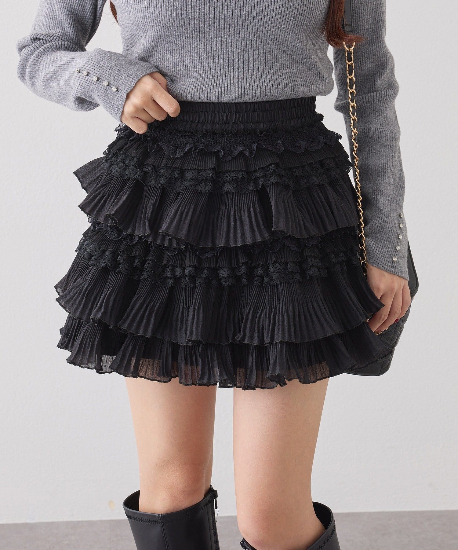 one after another NICE CLAUP(ワンアフターアナザー ナイスクラップ) フリルミニスカート