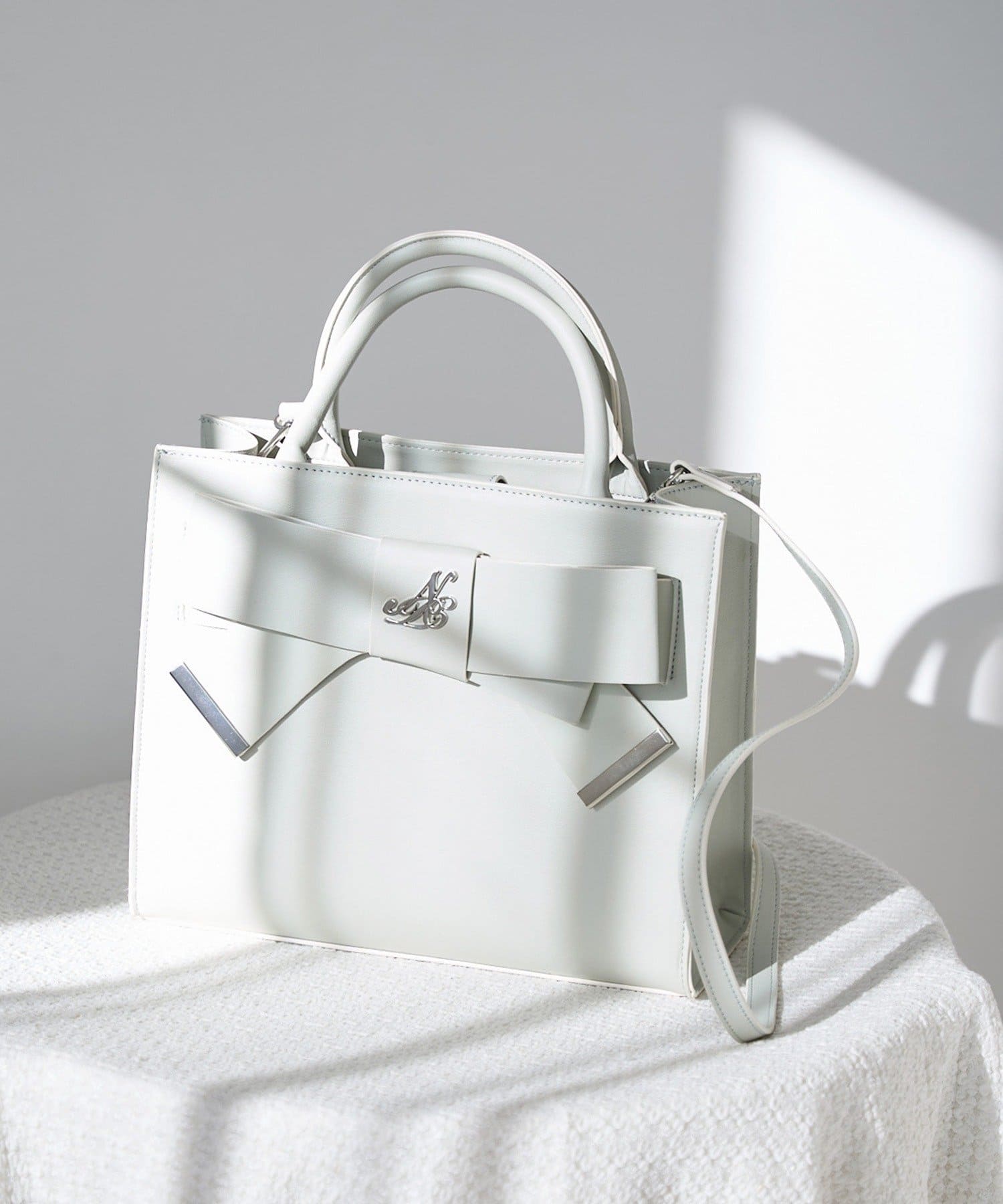 one after another NICE CLAUP(ワンアフターアナザー ナイスクラップ) 【WEB限定】リボンモチーフトートバッグ／ショルダーにもなる