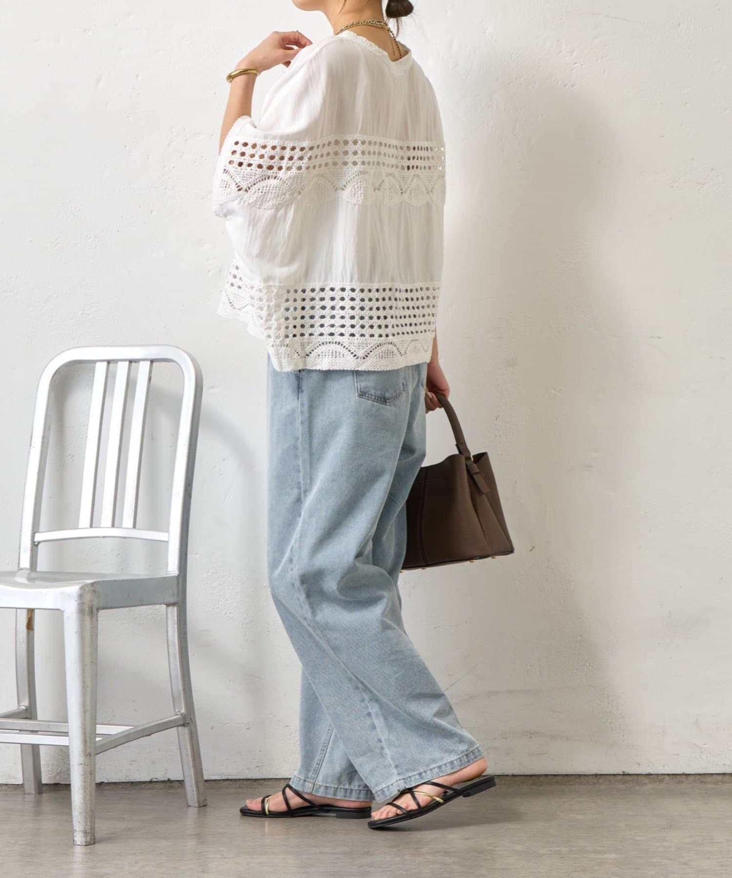 Jena　espace merveilleux(ジェナ　エスパスメルヴェイユ) カギ針ニット切替BL