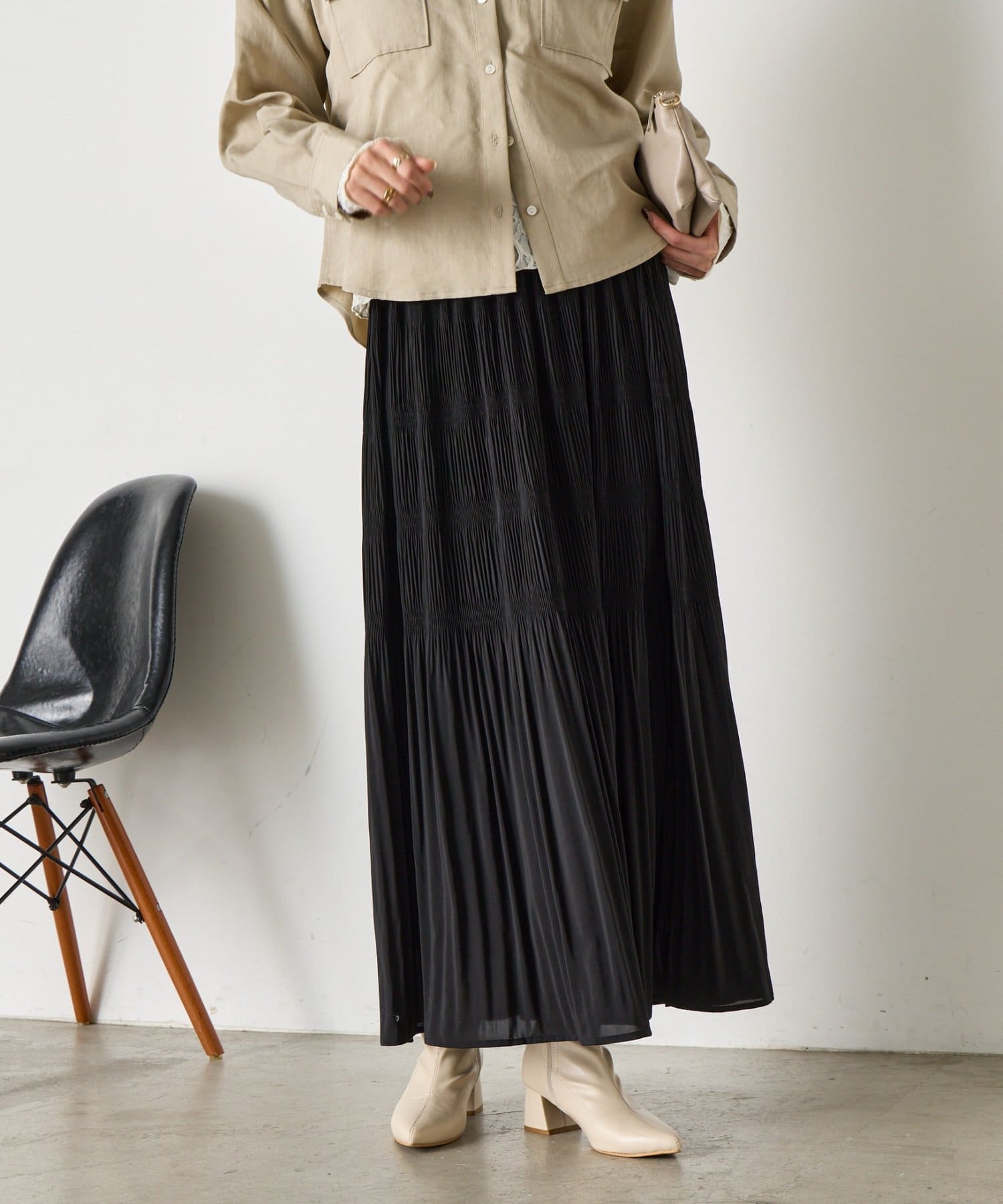 Jena　espace merveilleux(ジェナ　エスパスメルヴェイユ) 【動きで魅せる】ランダムプリーツスカート