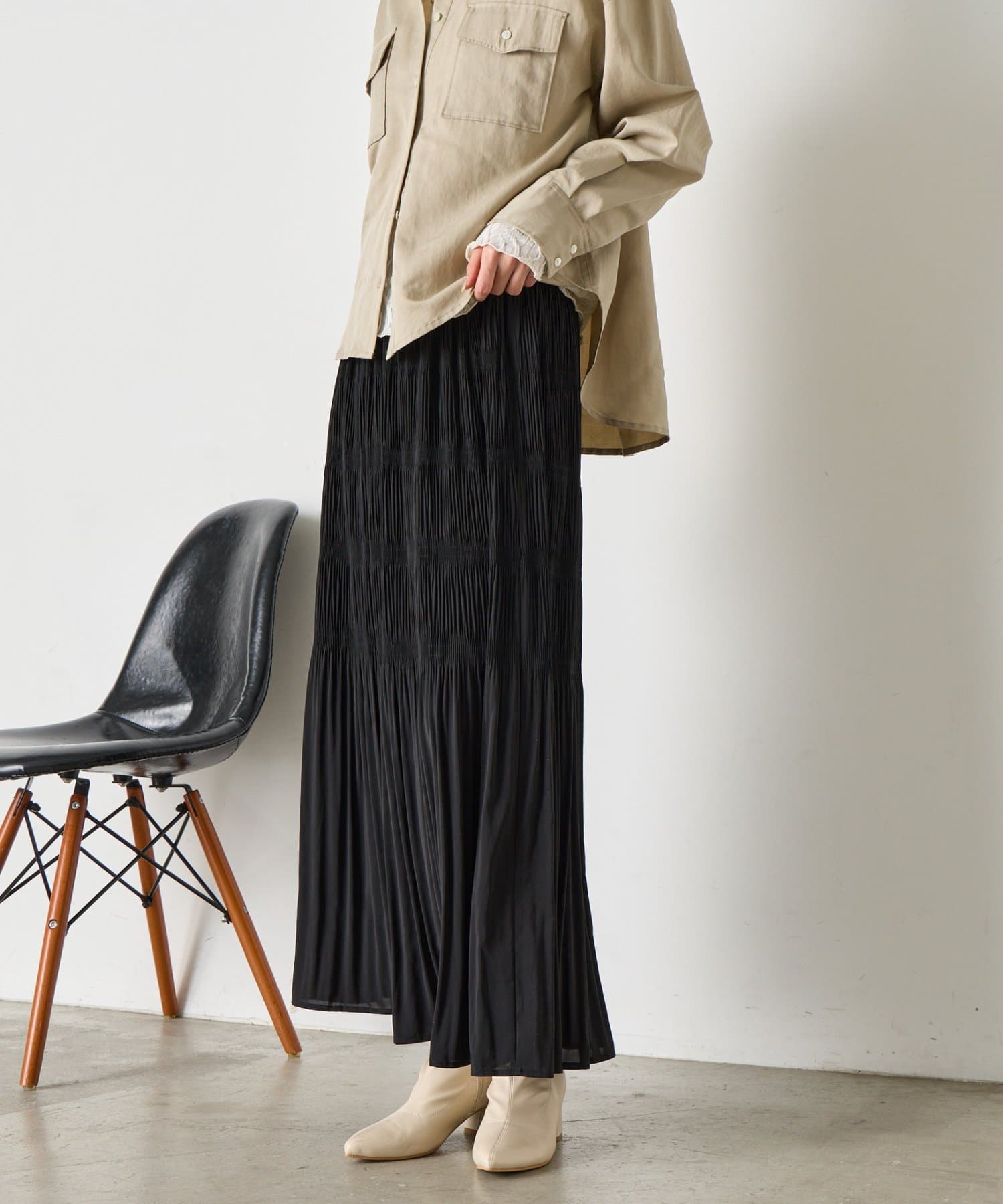 Jena　espace merveilleux(ジェナ　エスパスメルヴェイユ) 【動きで魅せる】ランダムプリーツスカート