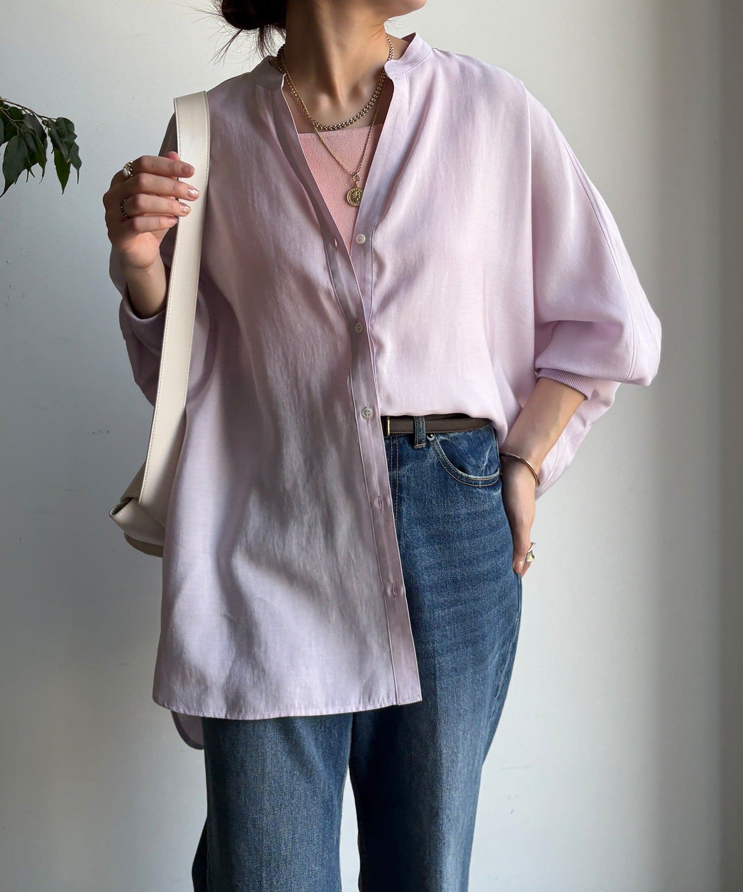 DOUDOU(ドゥドゥ) 袖リブドルマンVVシャツ