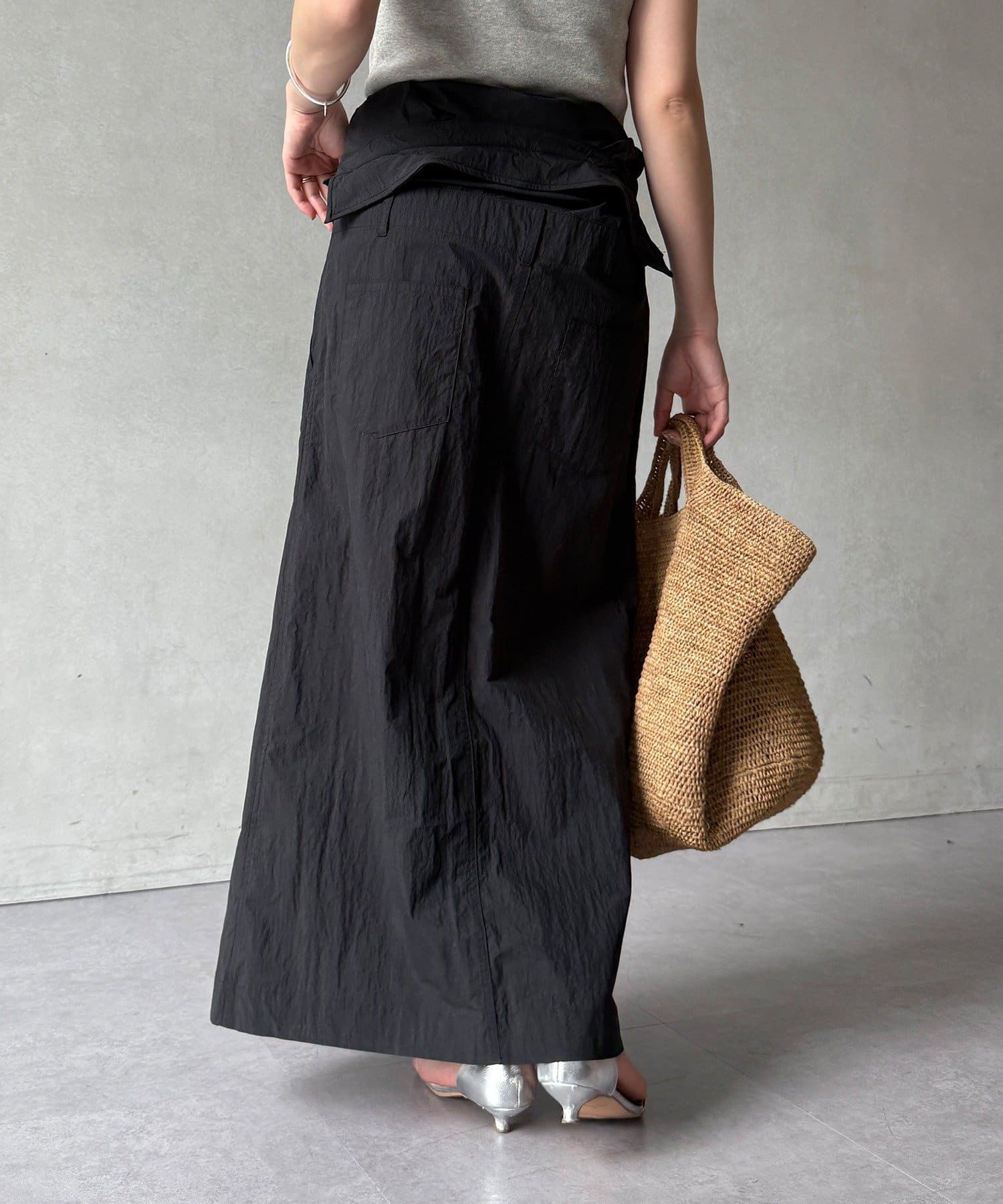 DOUDOU(ドゥドゥ) 【WEB限定】ワイヤーカラーロングシャツワンピース