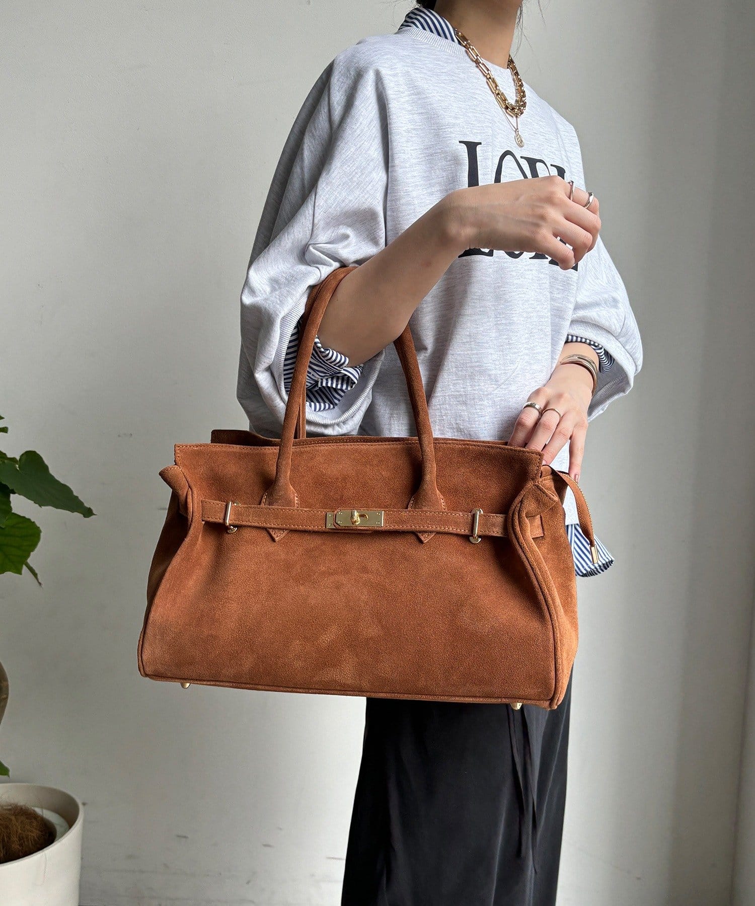 DOUDOU(ドゥドゥ) 【WEB限定】スエードベルト付バッグ