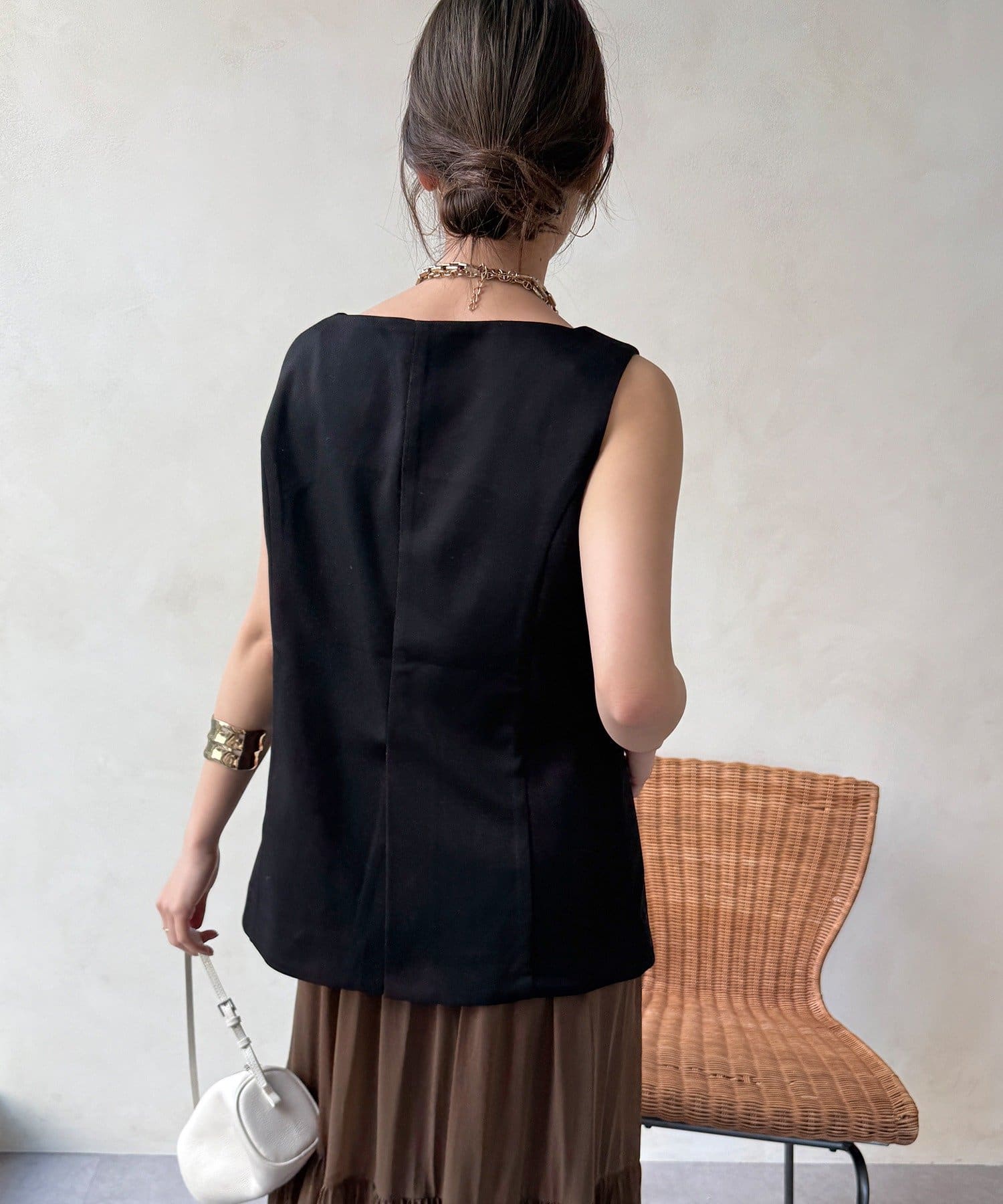 DOUDOU(ドゥドゥ) 【WEB限定】スクエアネックベスト