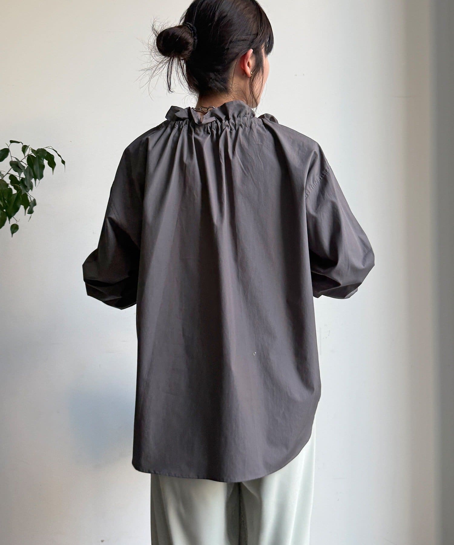 DOUDOU(ドゥドゥ) 【WEB限定】フリルカラーブラウス