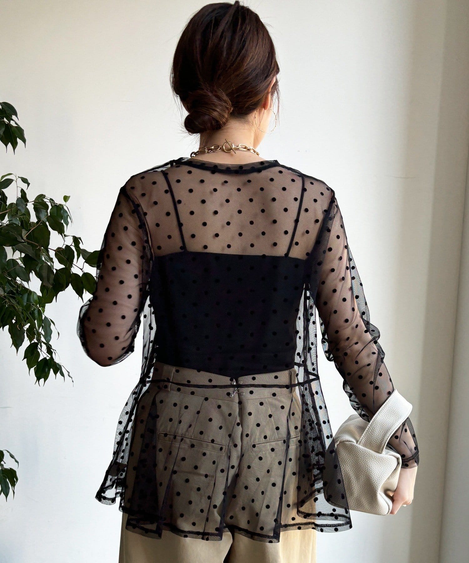 DOUDOU(ドゥドゥ) 【WEB限定】ドットチュールチュニック