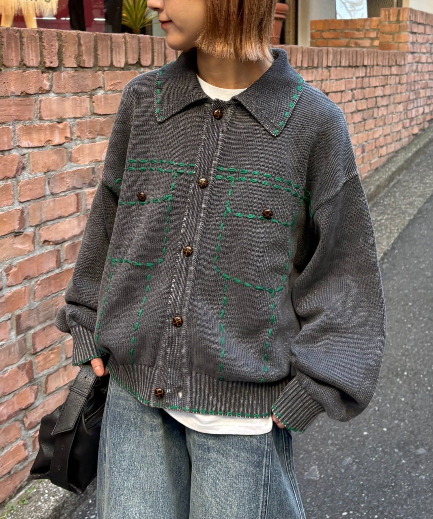 CIAOPANIC TYPY(チャオパニックティピー) 【SOUNDS GOOOOD】製品染めニットジャケット