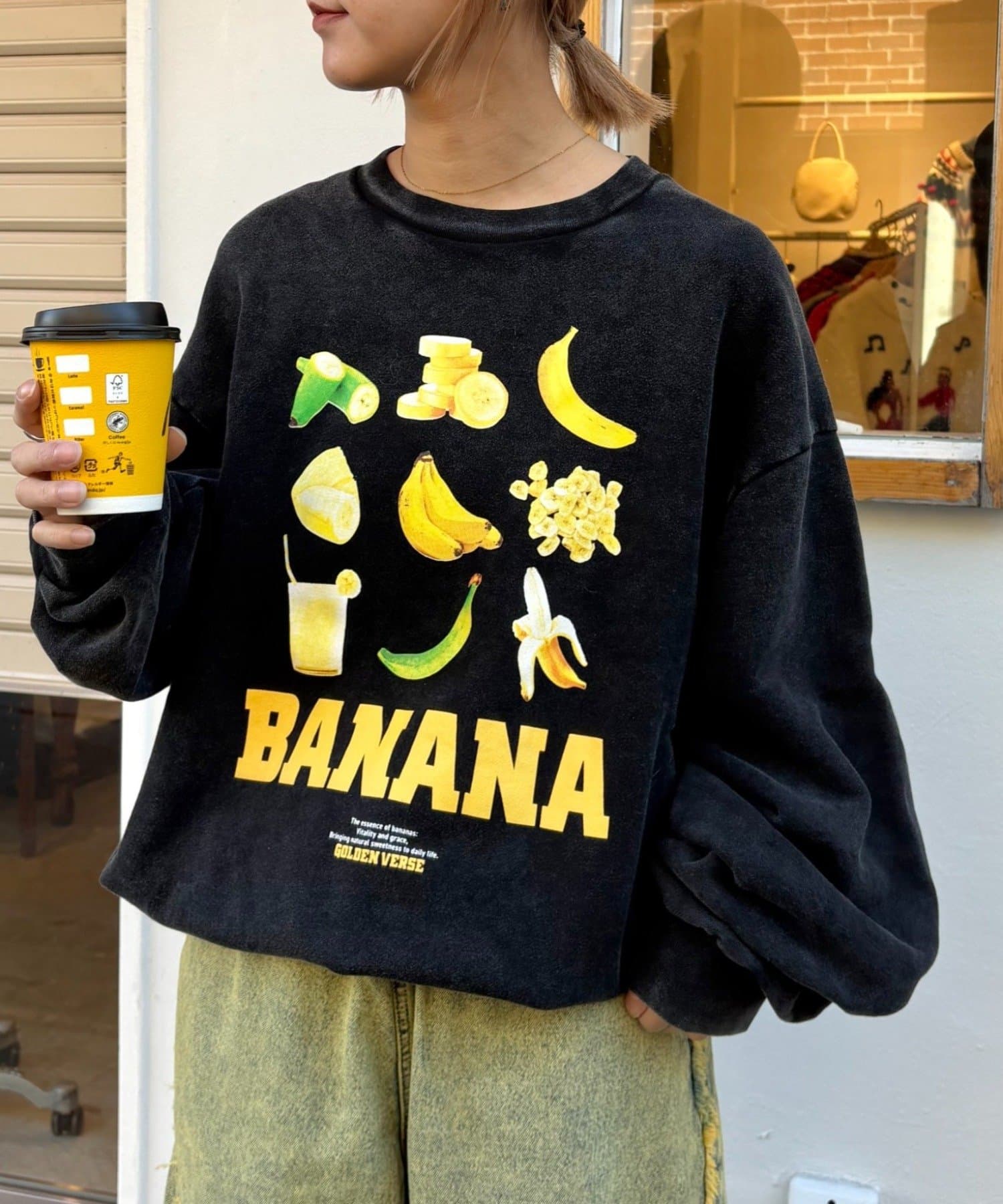 CIAOPANIC TYPY(チャオパニックティピー) 【SOUNDS GOOOOD】ベジタブルプリントパウダー加工スウェット