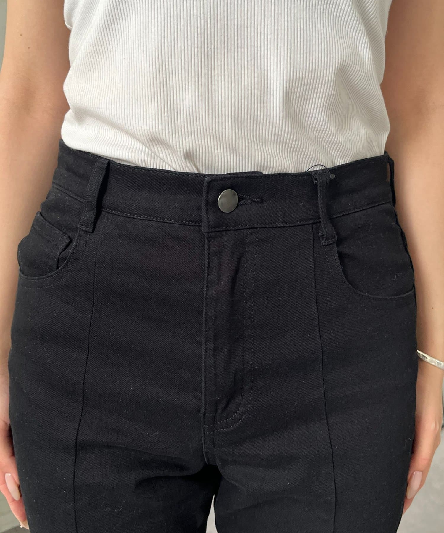 prose verse(プロズヴェール) センターラインストレッチツイルフレアパンツ