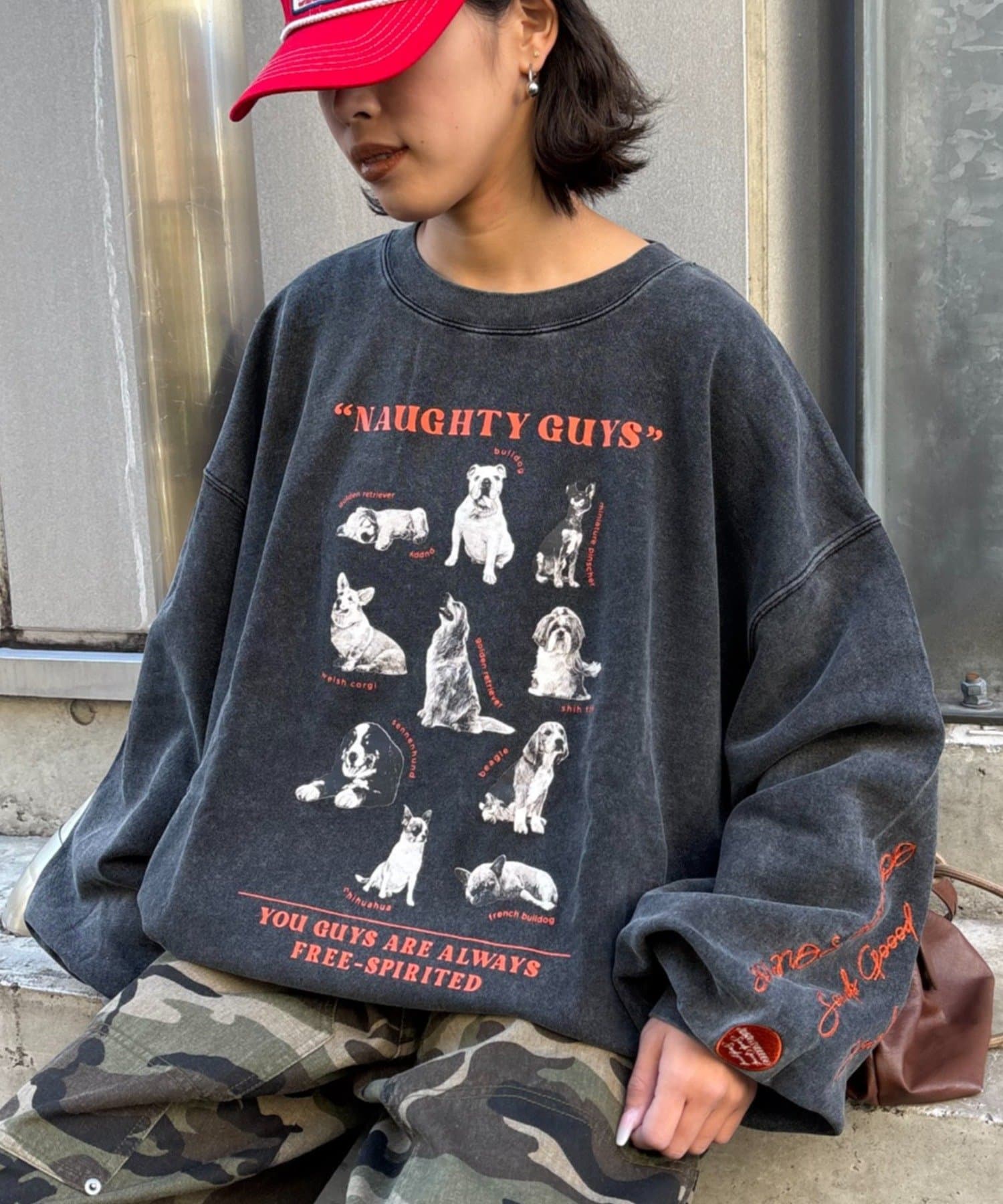 CIAOPANIC TYPY(チャオパニックティピー) 【SOUNDS GOOOOD】DOGプリント刺繍ヴィンテージスウェット