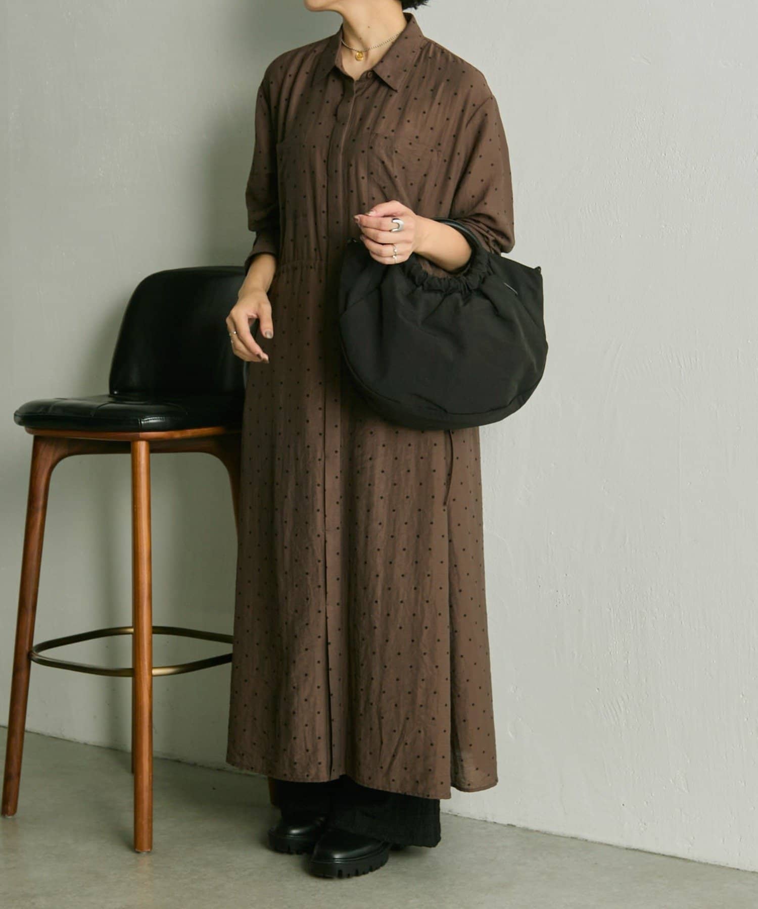 ear PAPILLONNER(イア パピヨネ) 《撥水/便利な2WAY》ハーフサークルバッグ