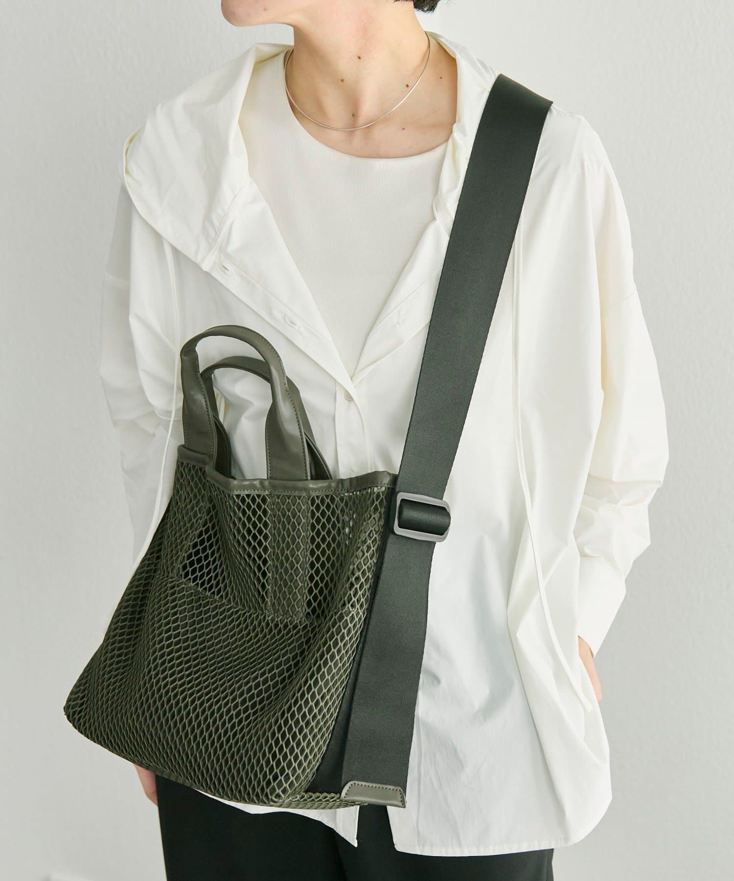 ear PAPILLONNER(イア パピヨネ) 【ouchi/ほし企画】ダイヤメッシュ2WAYトートバッグS