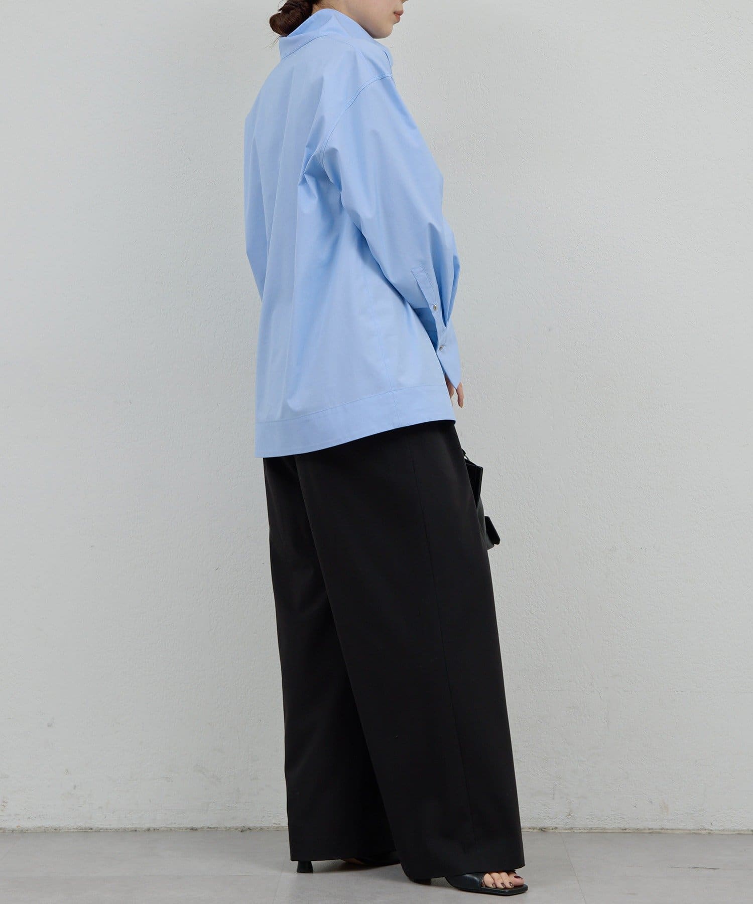 GALLARDAGALANTE(ガリャルダガランテ) 【手洗い可】ハイネックコットンシャツ