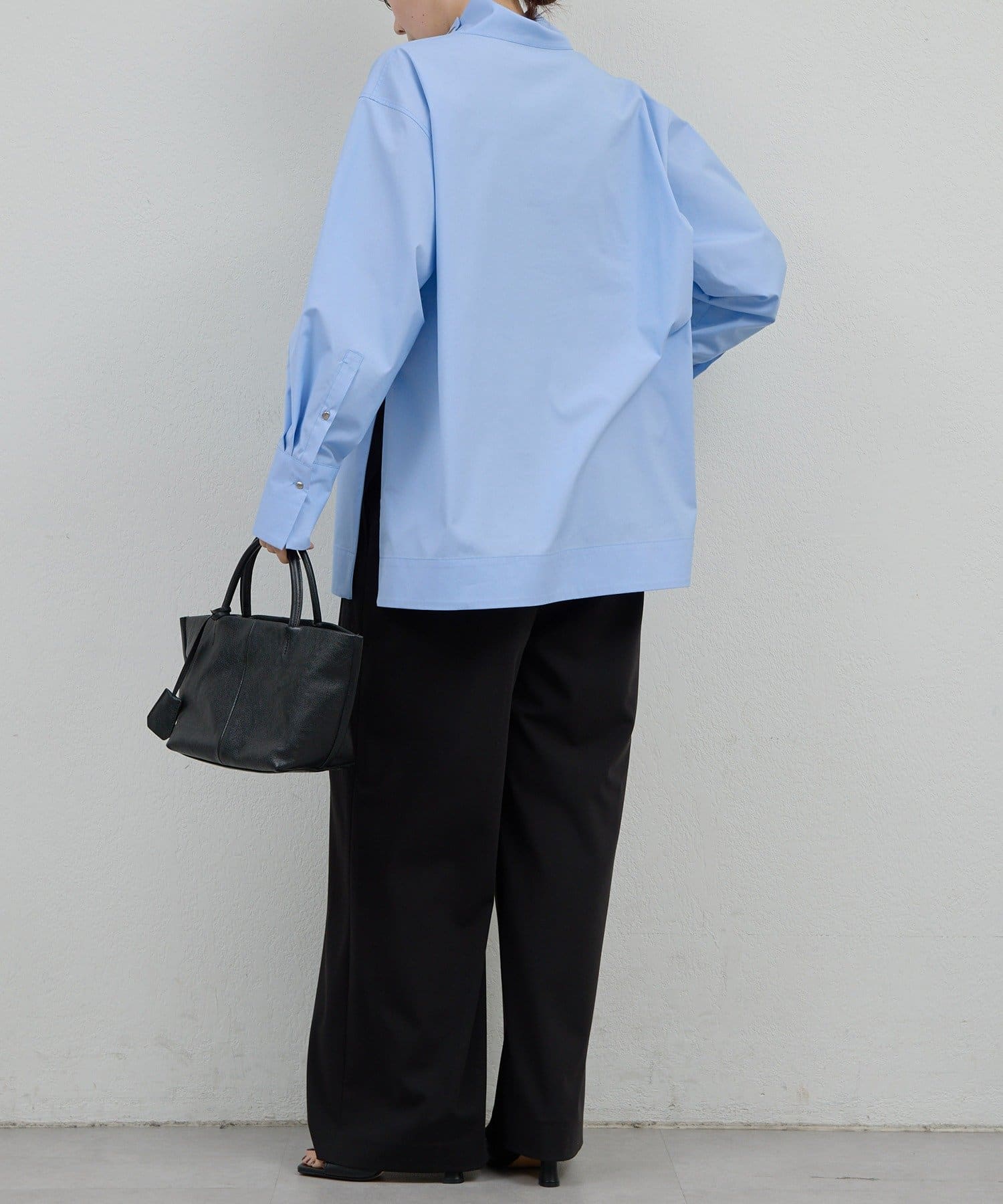 GALLARDAGALANTE(ガリャルダガランテ) 【手洗い可】ハイネックコットンシャツ