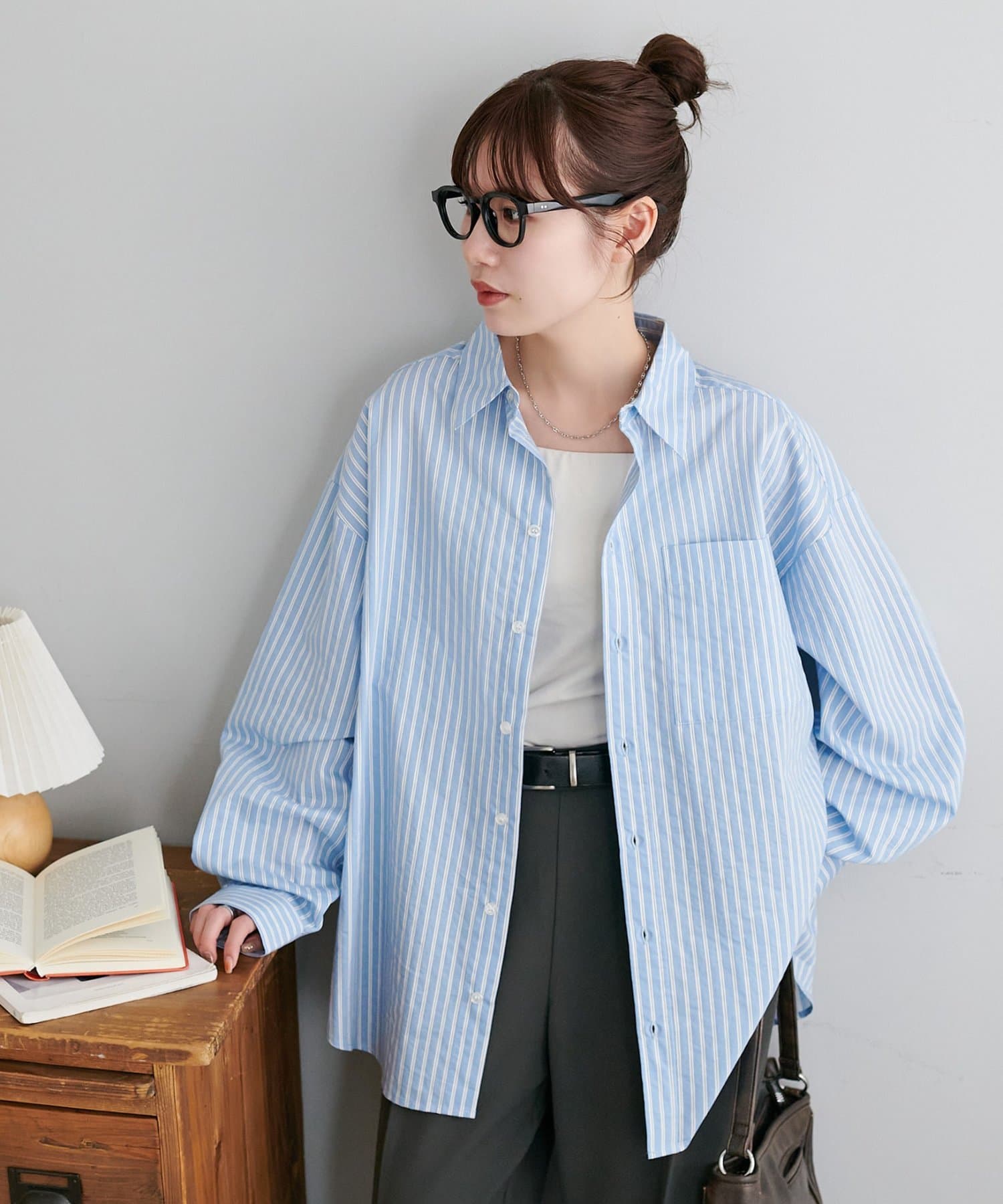 DISCOAT(ディスコート) 【Enlude/ユニセックス】シアーストライプシャツ