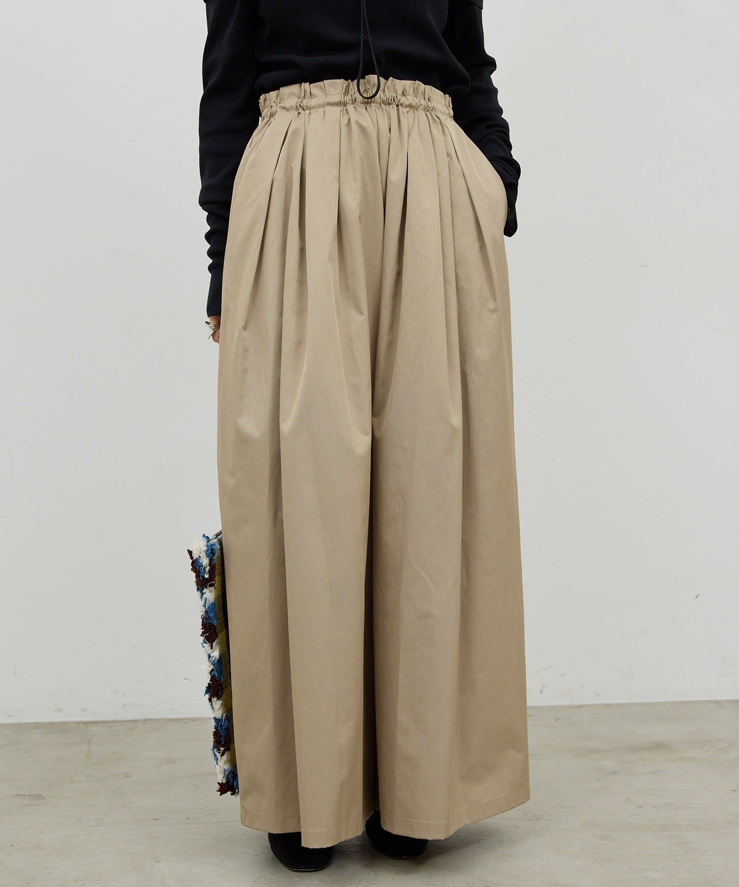 GALLARDAGALANTE(ガリャルダガランテ) ギャザーボリュームパンツ