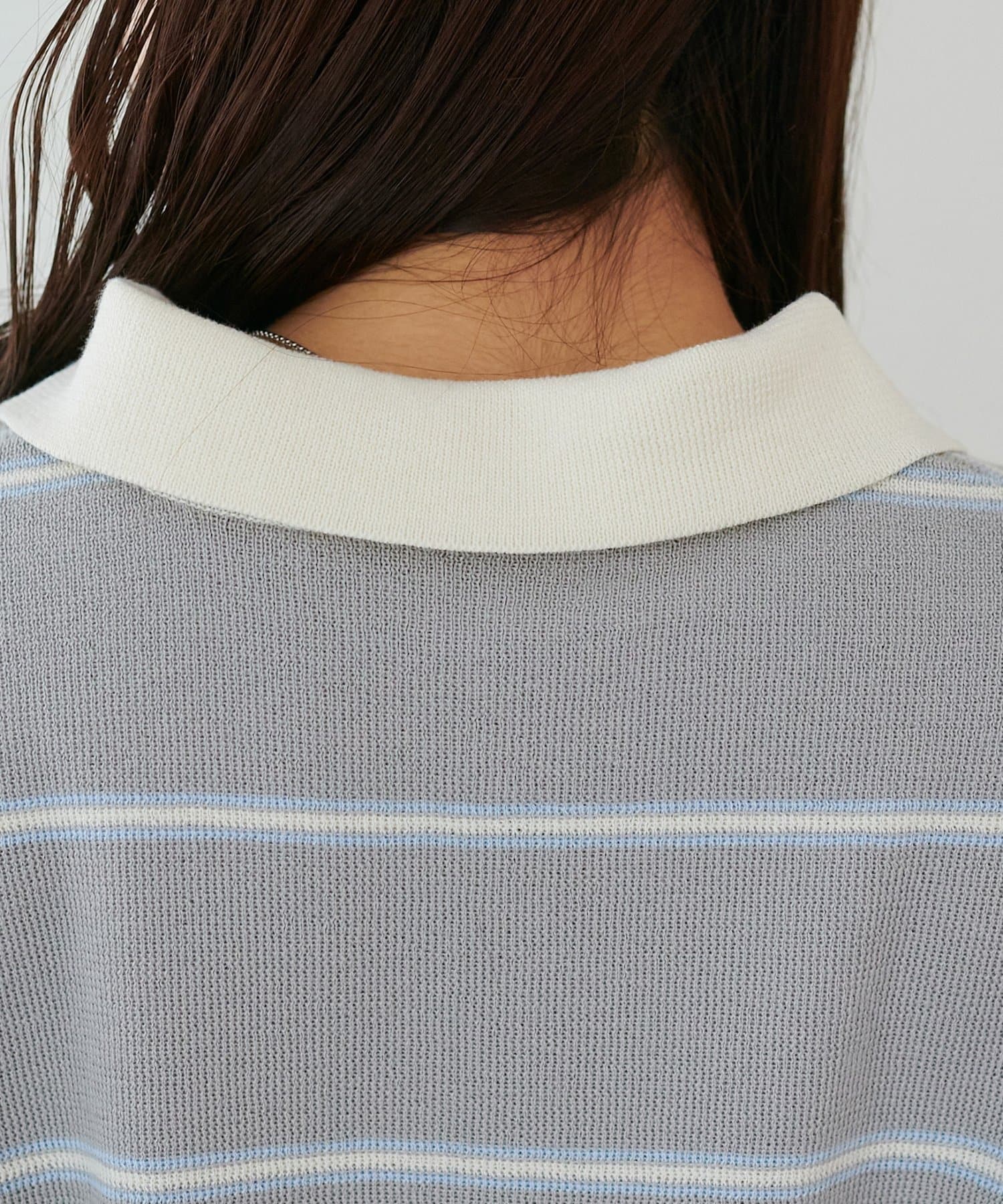 DISCOAT(ディスコート) 【Enlude】ランダムボーダーニットポロ《ユニセックス》