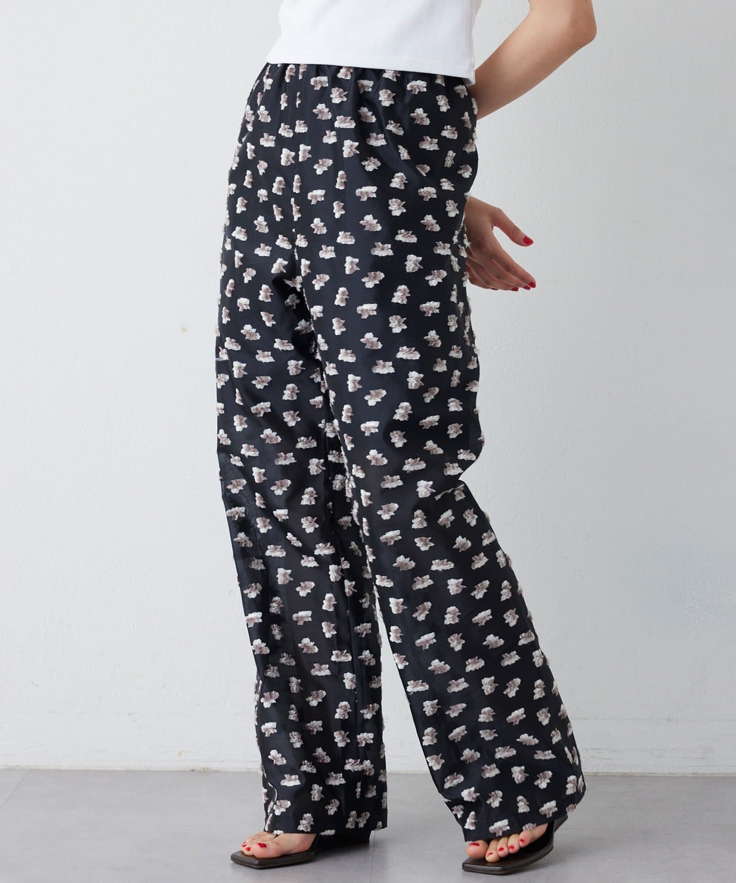 Whim Gazette(ウィム ガゼット) 【THE PAUSE】フラワージャガードパンツ