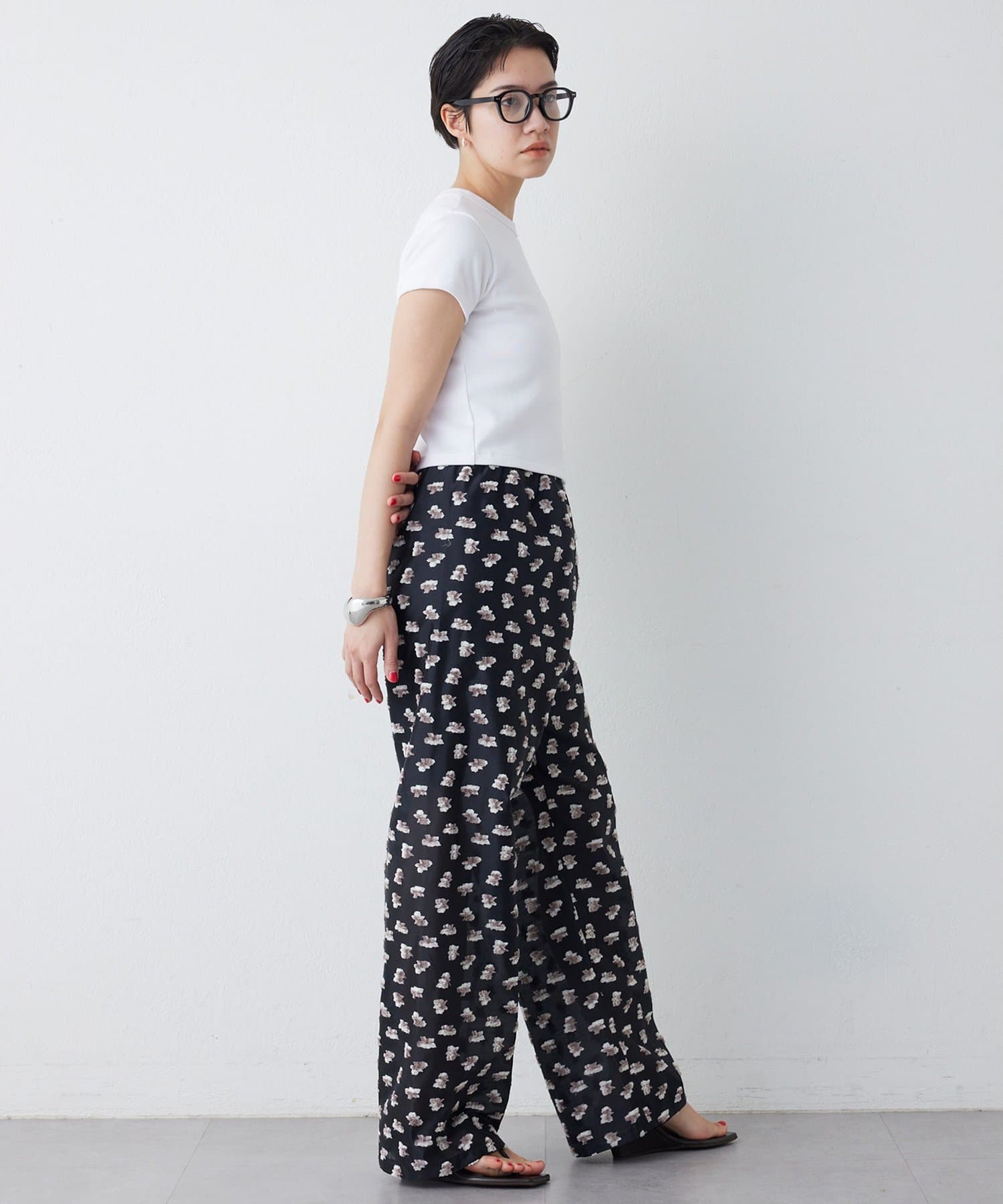 Whim Gazette(ウィム ガゼット) 【THE PAUSE】フラワージャガードパンツ