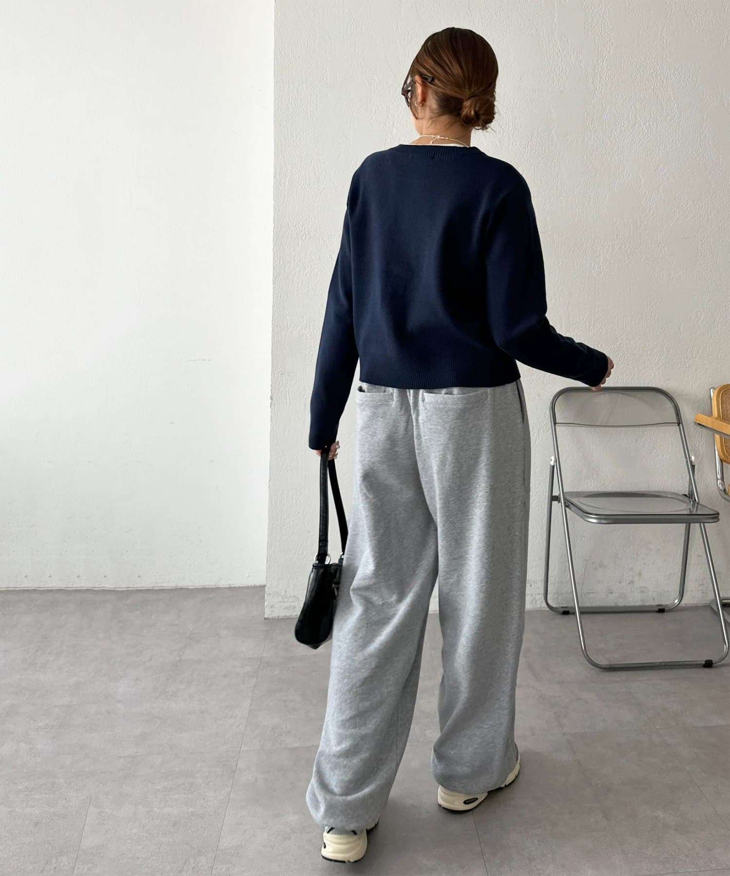 DISCOAT(ディスコート) 【Enlude/ユニセックス】ワンポイント刺繍バレルスウェットパンツ