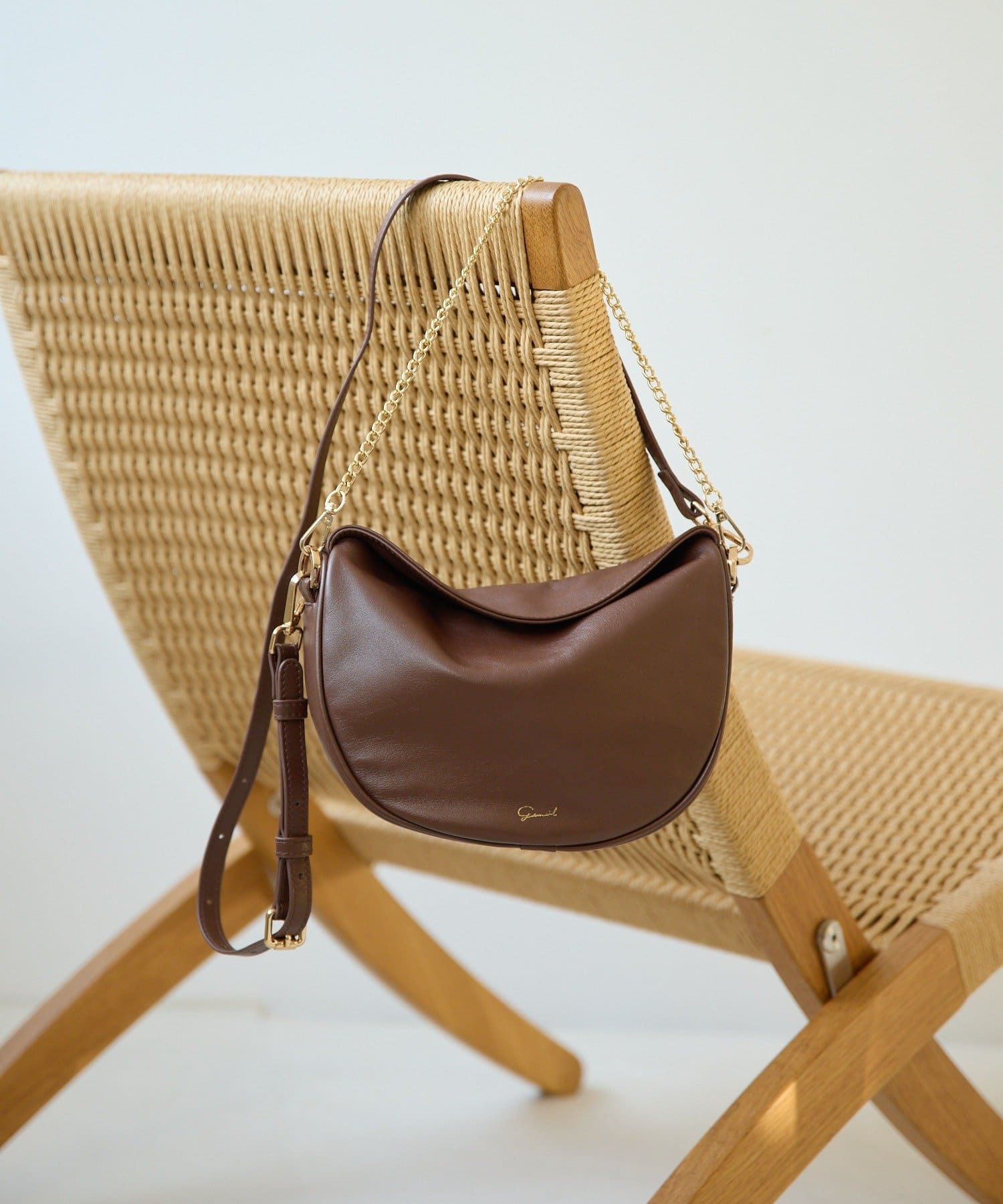 gemeil(ジェムイル) 2WAYハーフムーンチェーンバッグ（PT-362）