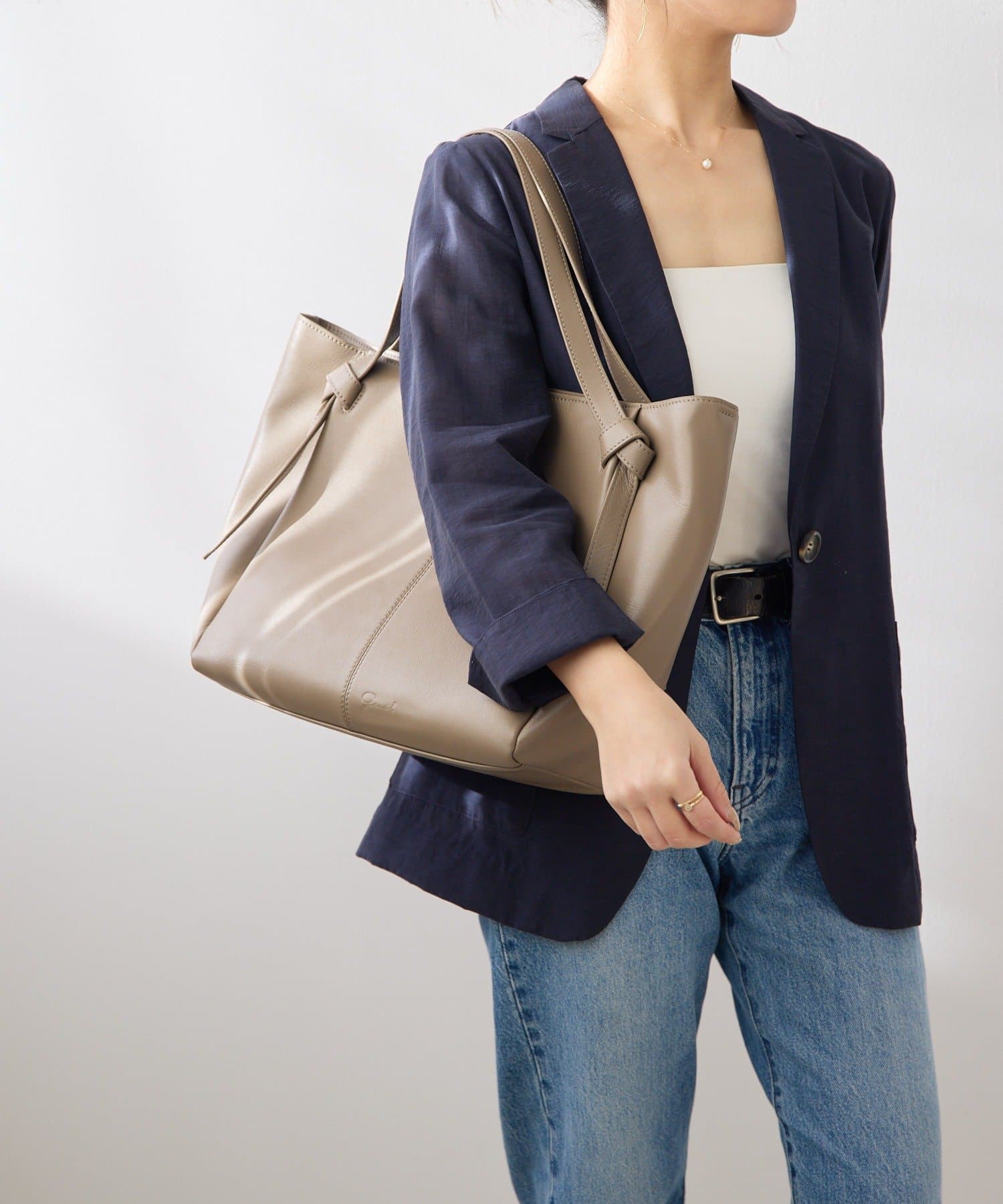 gemeil(ジェムイル) ポーチSETノットハンドルトートバッグ(PT-363)