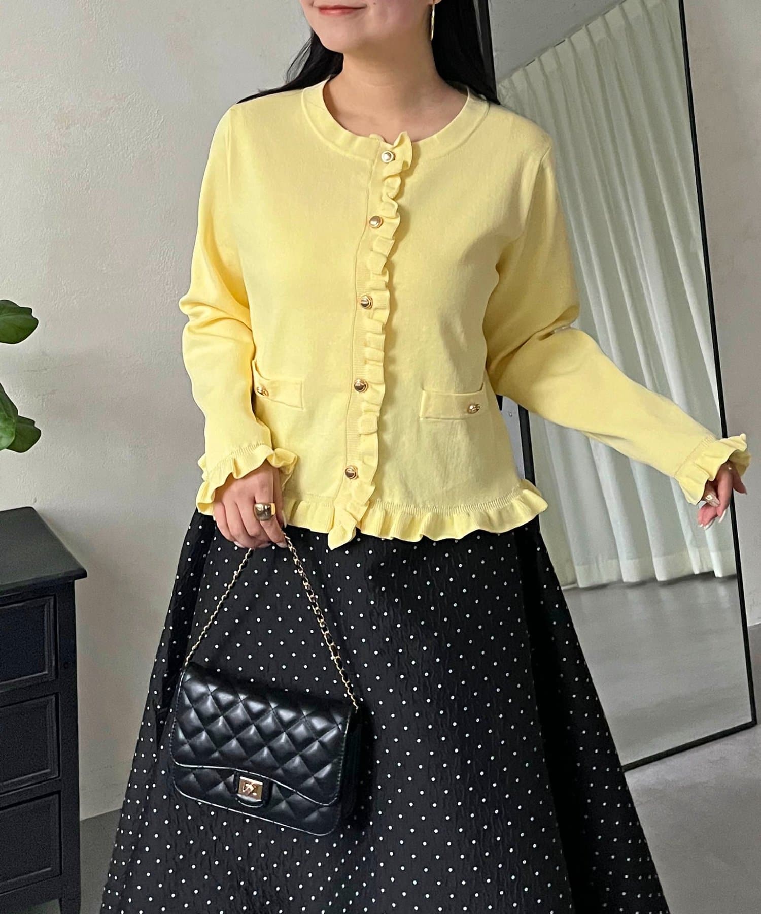 prose verse(プロズヴェール) フリルニットカーディガン