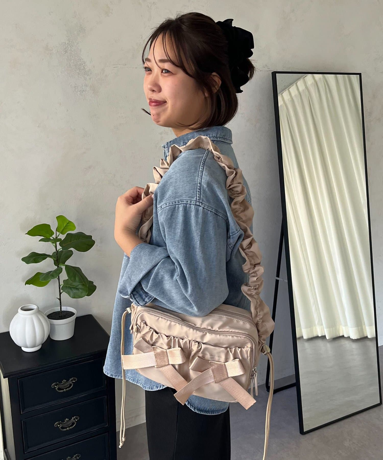 prose verse(プロズヴェール) 【SAPON】撥水リボンシャーリングショルダーバッグ