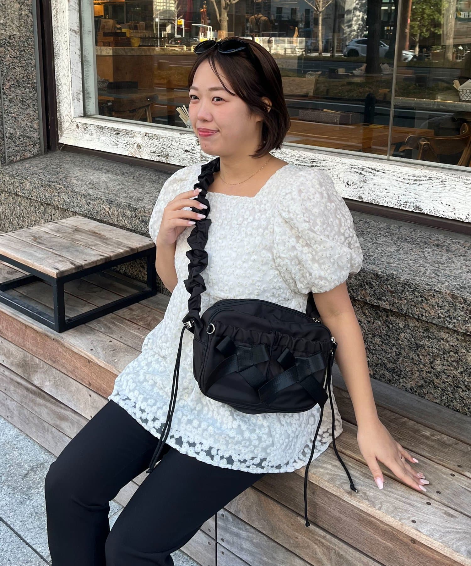 prose verse(プロズヴェール) 【SAPON】撥水リボンシャーリングショルダーバッグ