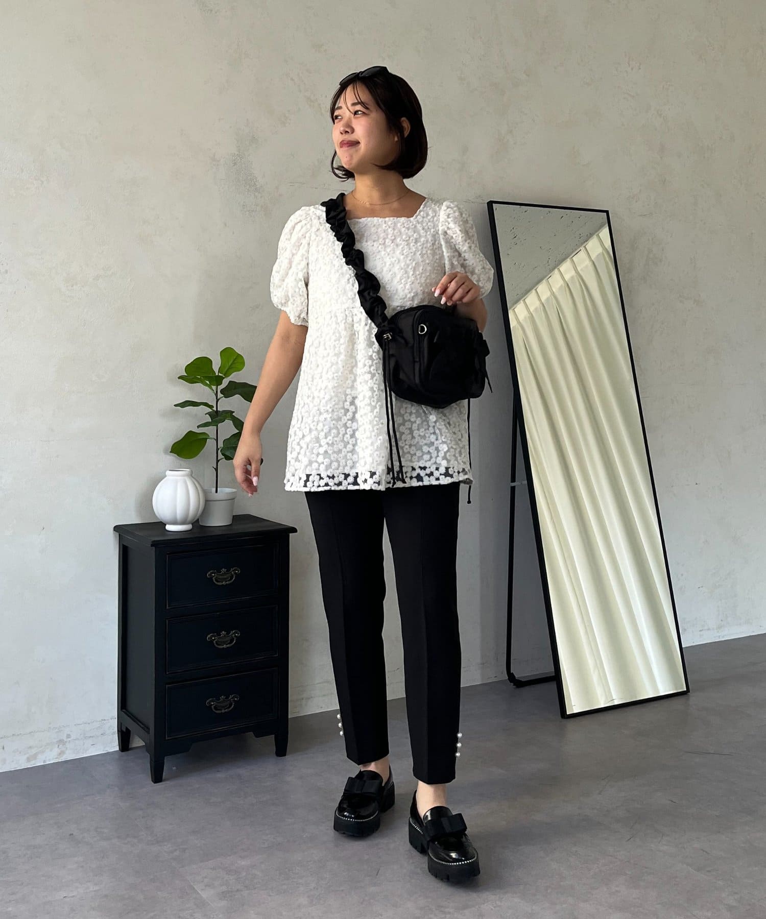 prose verse(プロズヴェール) 【SAPON】撥水リボンシャーリングショルダーバッグ