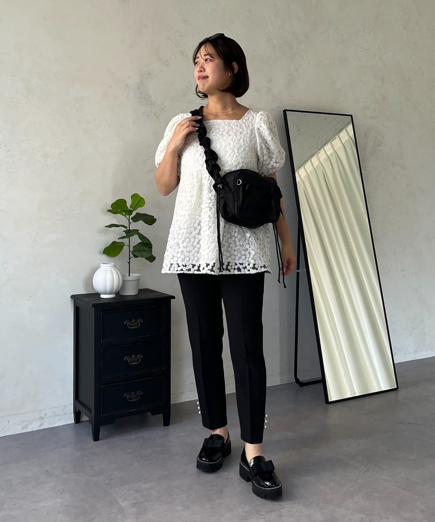 prose verse(プロズヴェール) 【SAPON】撥水リボンシャーリングショルダーバッグ