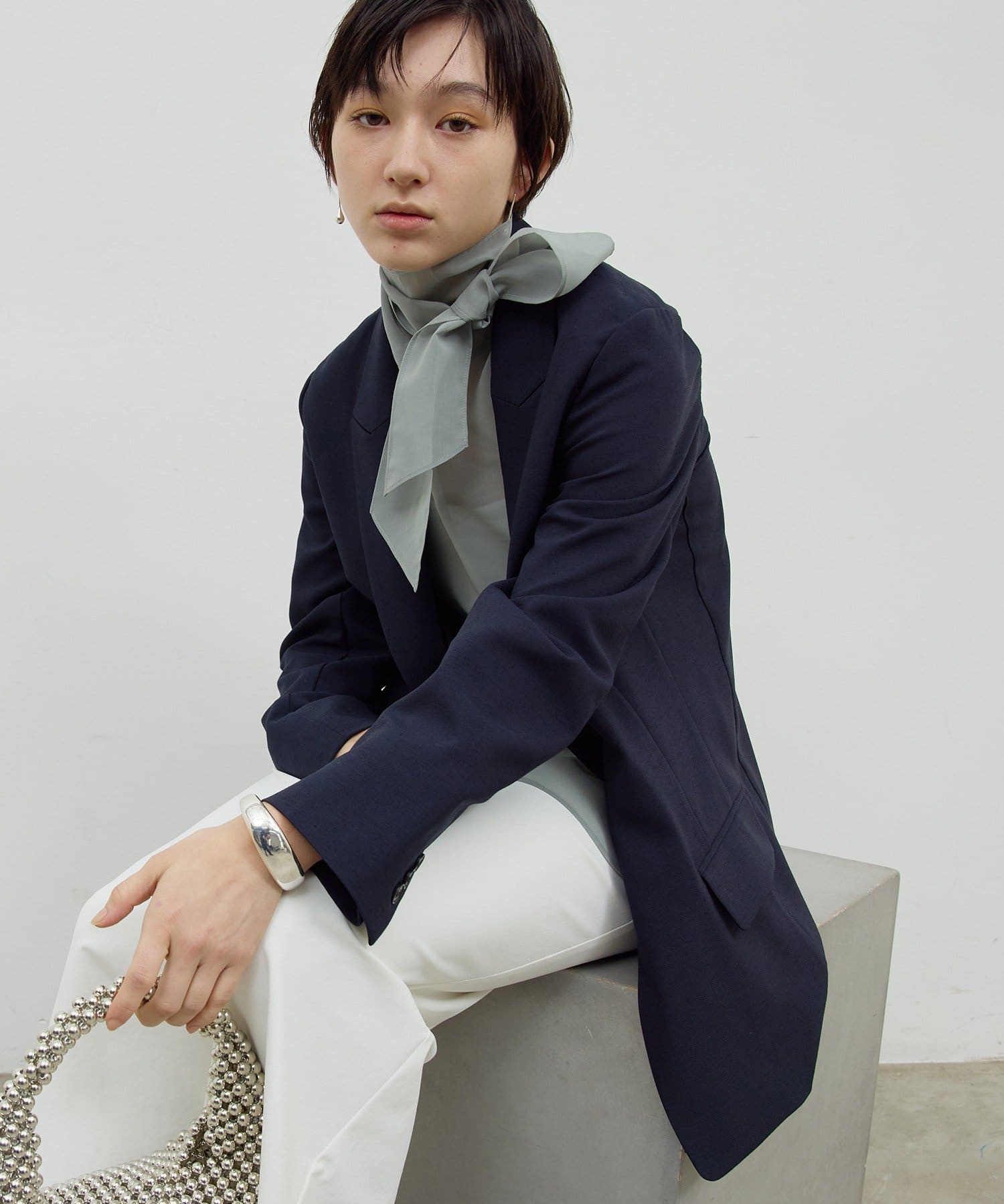 GALLARDAGALANTE(ガリャルダガランテ) シアーボウタイブラウス