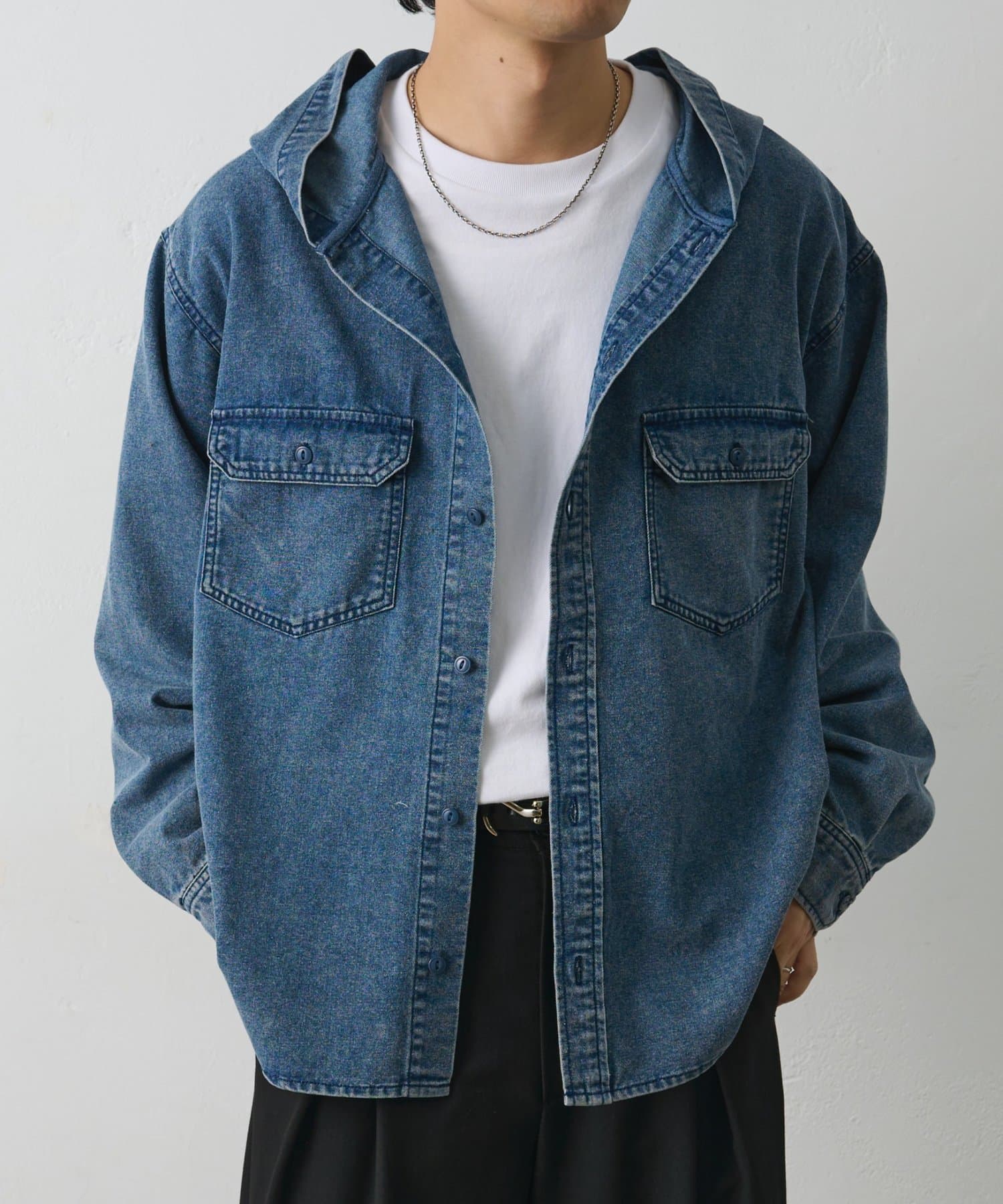 COLONY 2139(コロニー トゥーワンスリーナイン) デニムフードシャツ