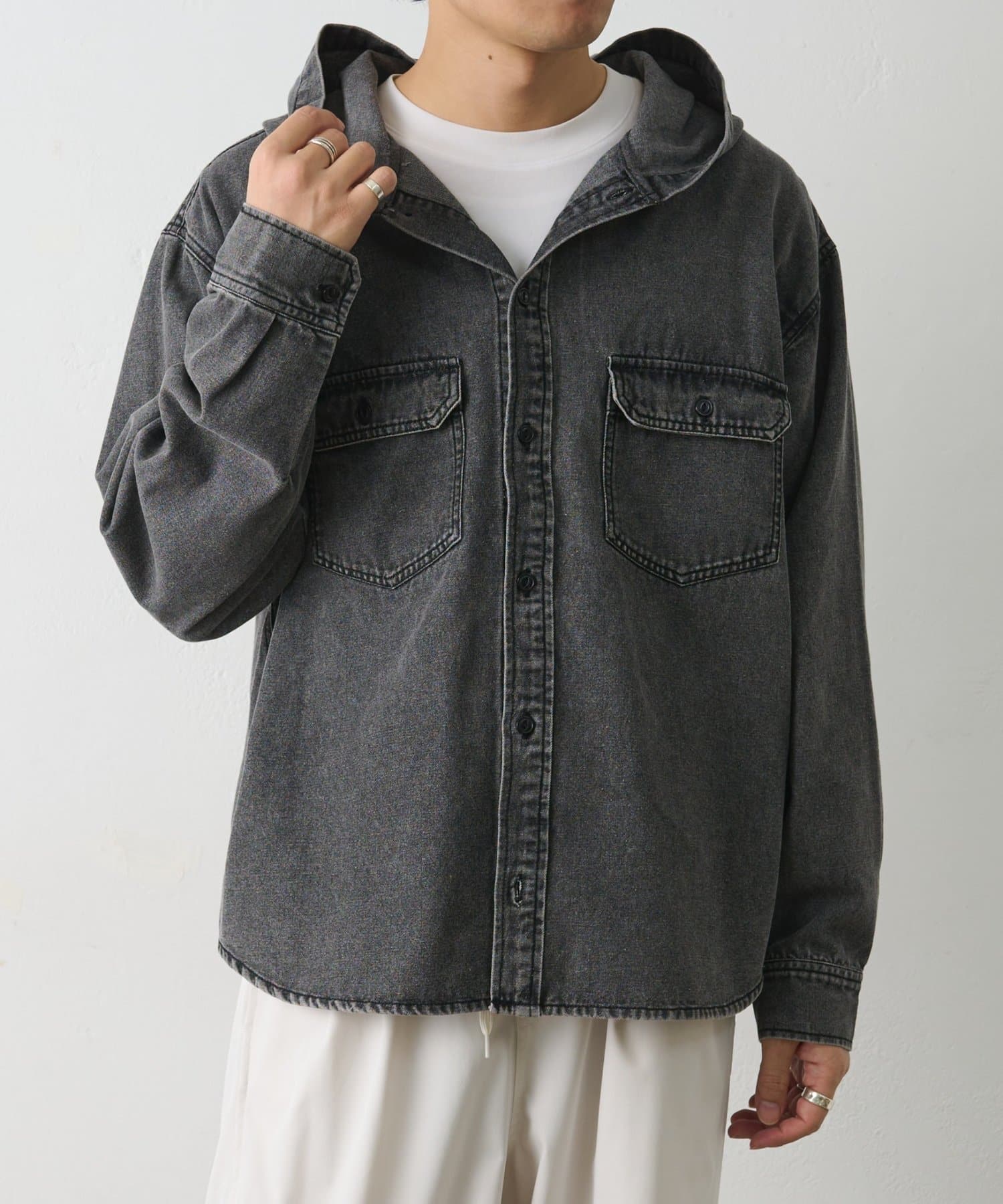 COLONY 2139(コロニー トゥーワンスリーナイン) デニムフードシャツ