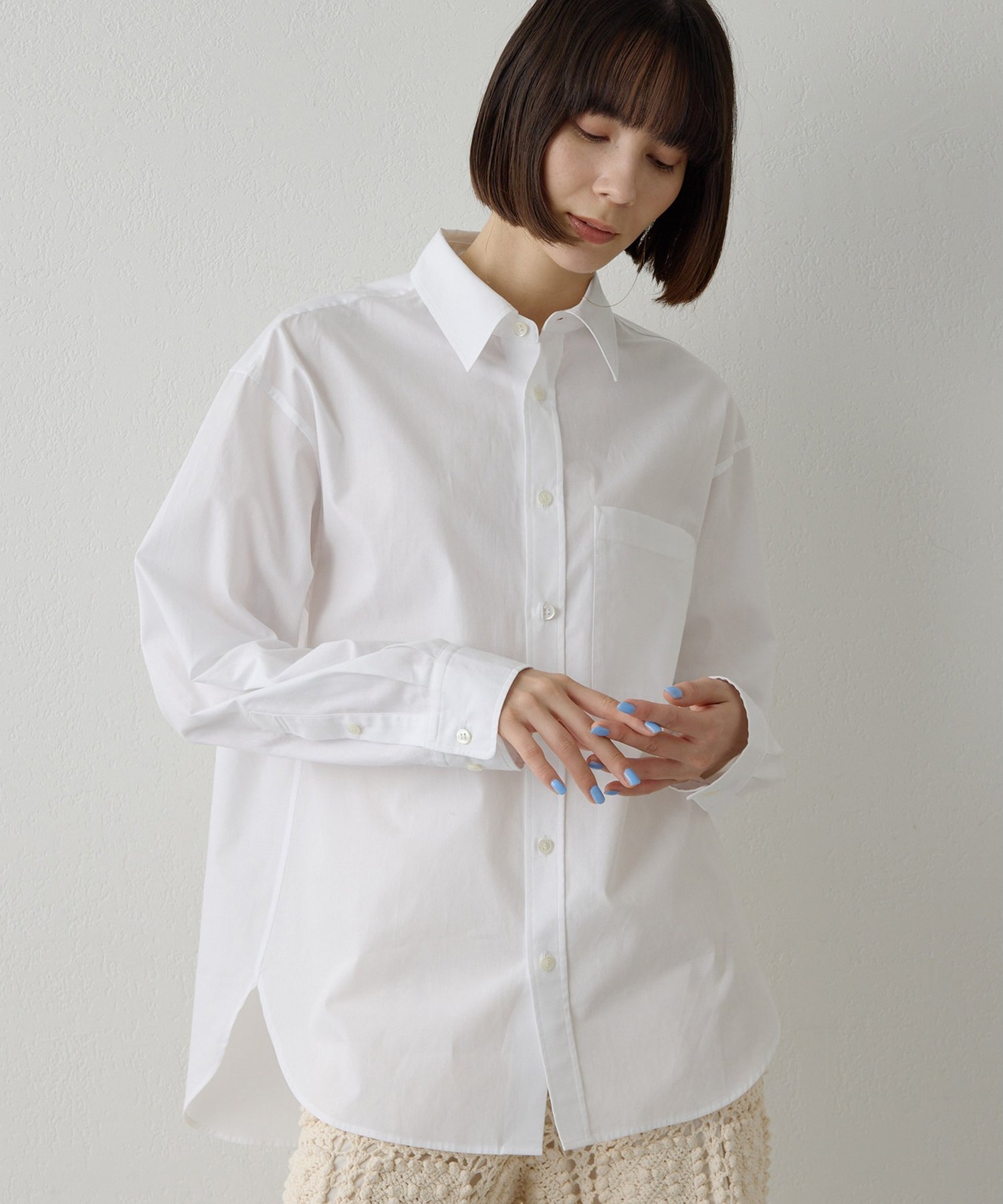 Whim Gazette(ウィム ガゼット) ＜インフルエンサーコラボ＞ブロードシャツ