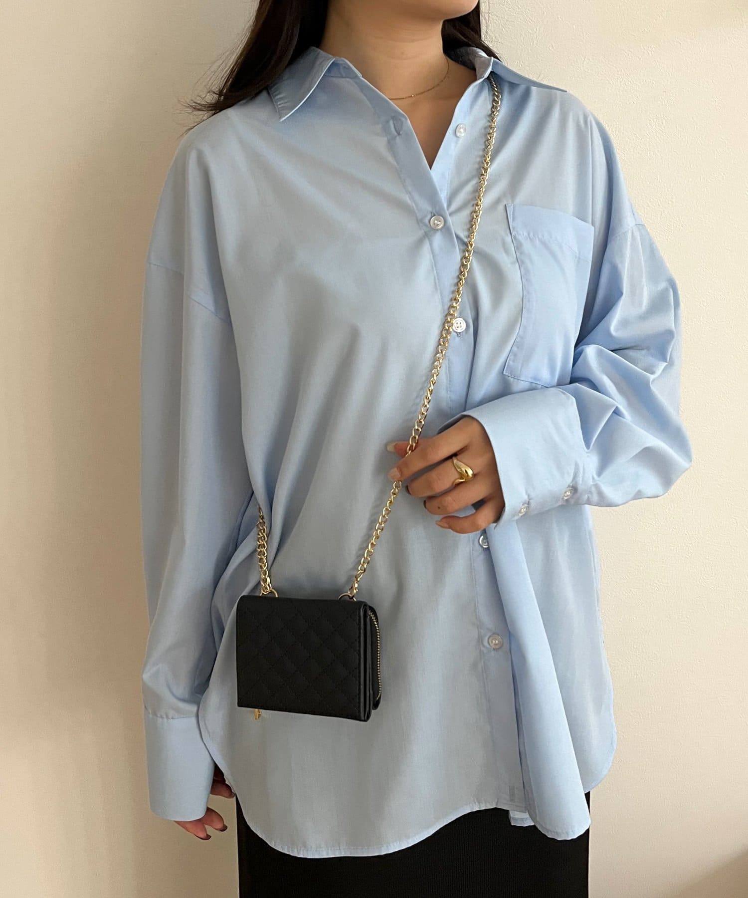 prose verse(プロズヴェール) チェーンショルダー付きキルティングミニ財布