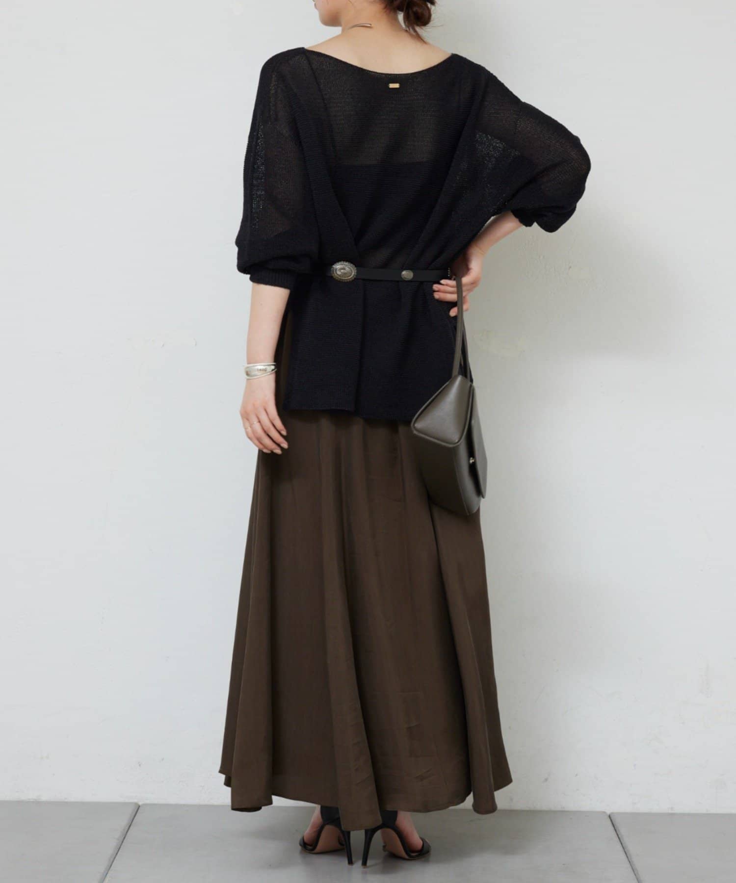 GALLARDAGALANTE(ガリャルダガランテ) 【近日予約開始】【春夏の必需品！】ペーパーヤーンメッシュニット