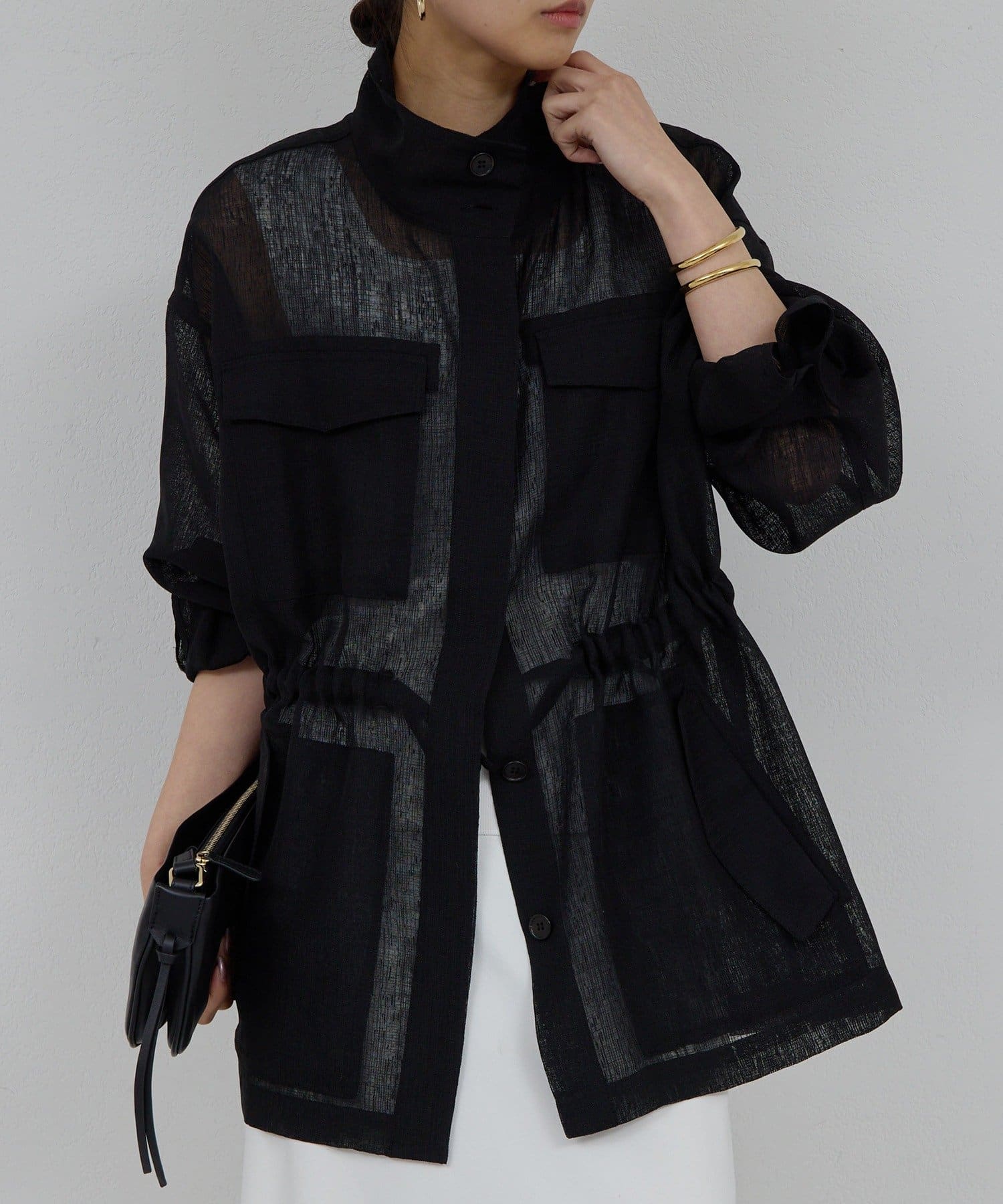 GALLARDAGALANTE(ガリャルダガランテ) 【3/20(金)10:30～予約開始】【SACHIKOコラボ】シアーメッシュミリタリージャケット